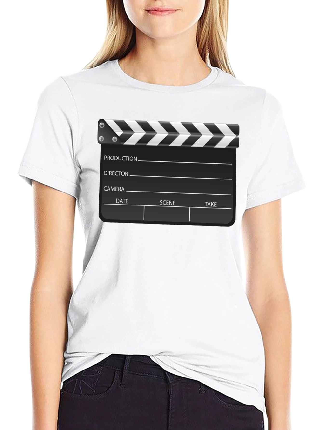 Movie Clapper Board Black T-Shirt