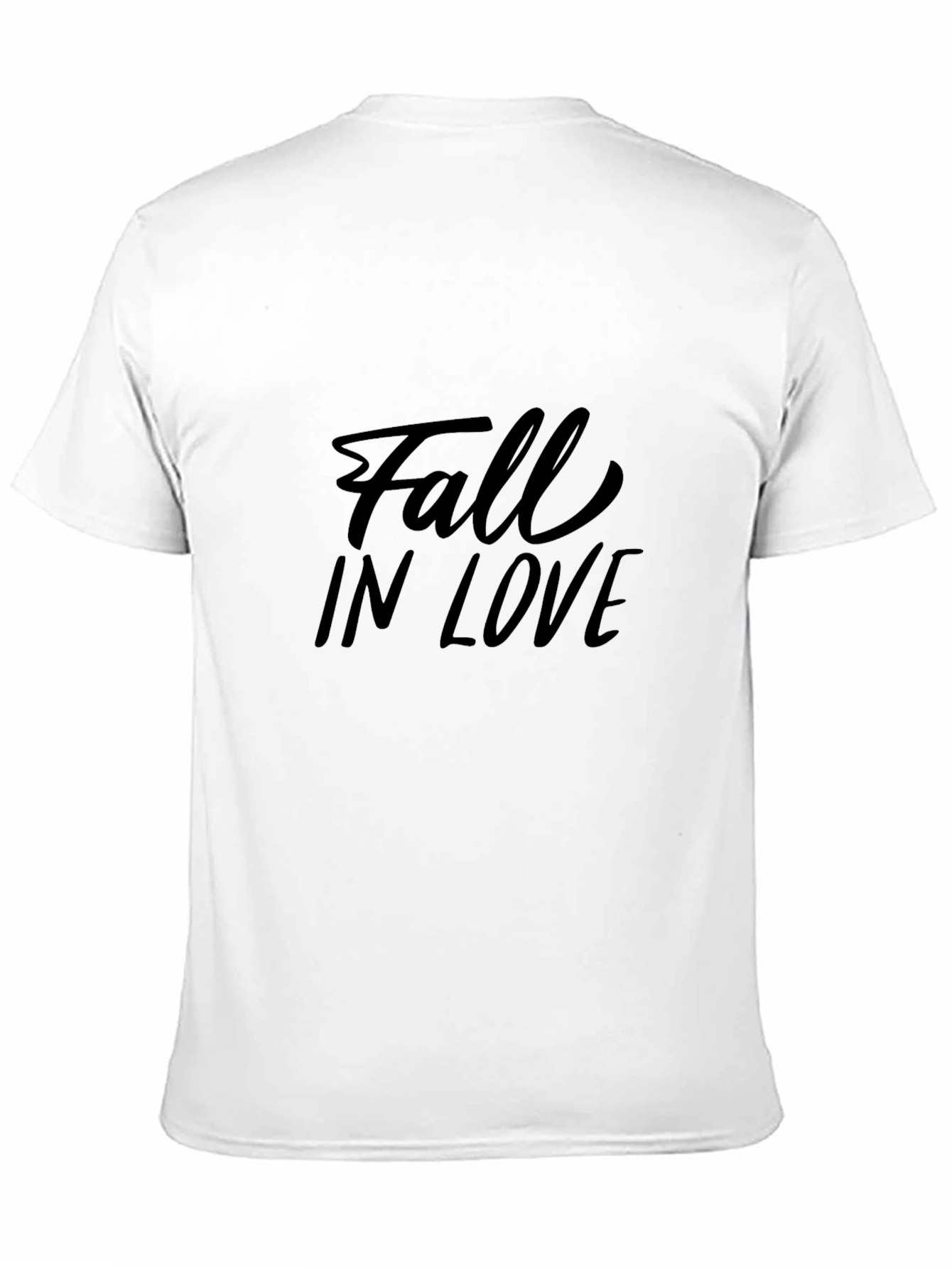 Fall In Love Graphic Tee - Stylish Black T-Shirt
