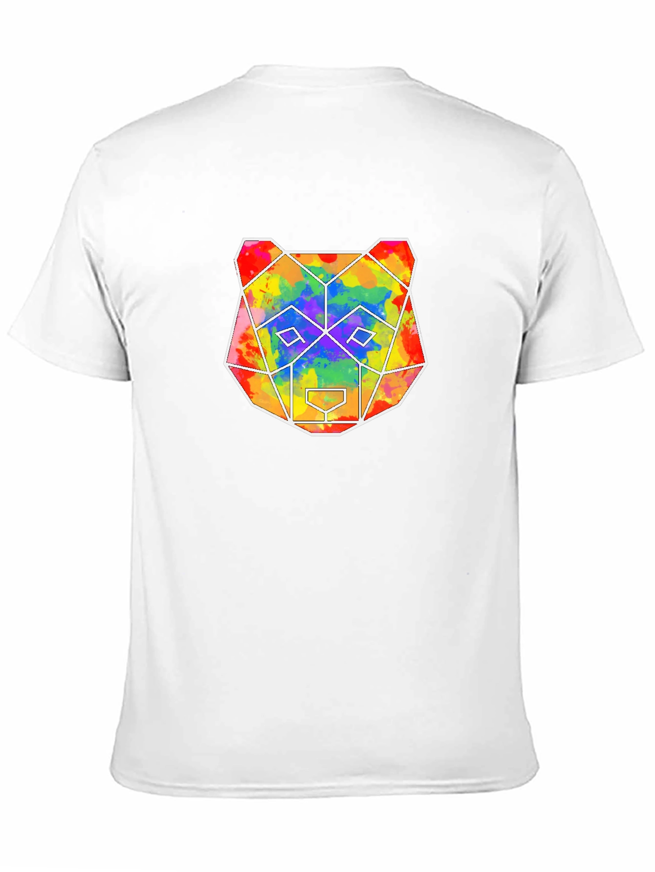Geometric Bear Graphic Tee - Mens Black T-Shirt