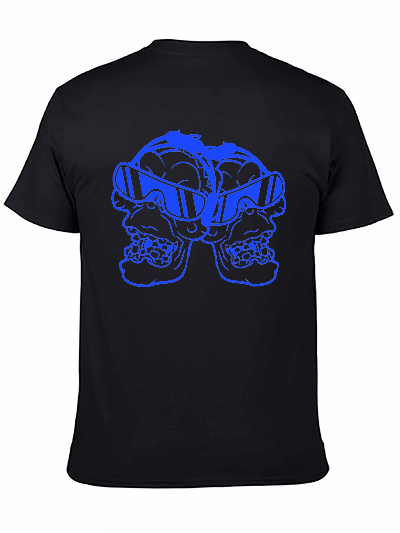 Skull Duo Sunglasses Graphic Tee - Black