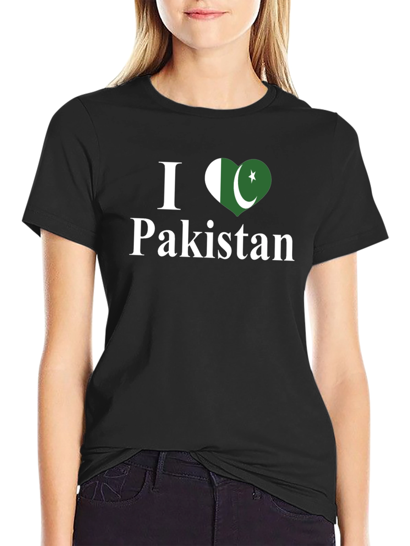 I Love Pakistan T-Shirt - Flag Heart Design