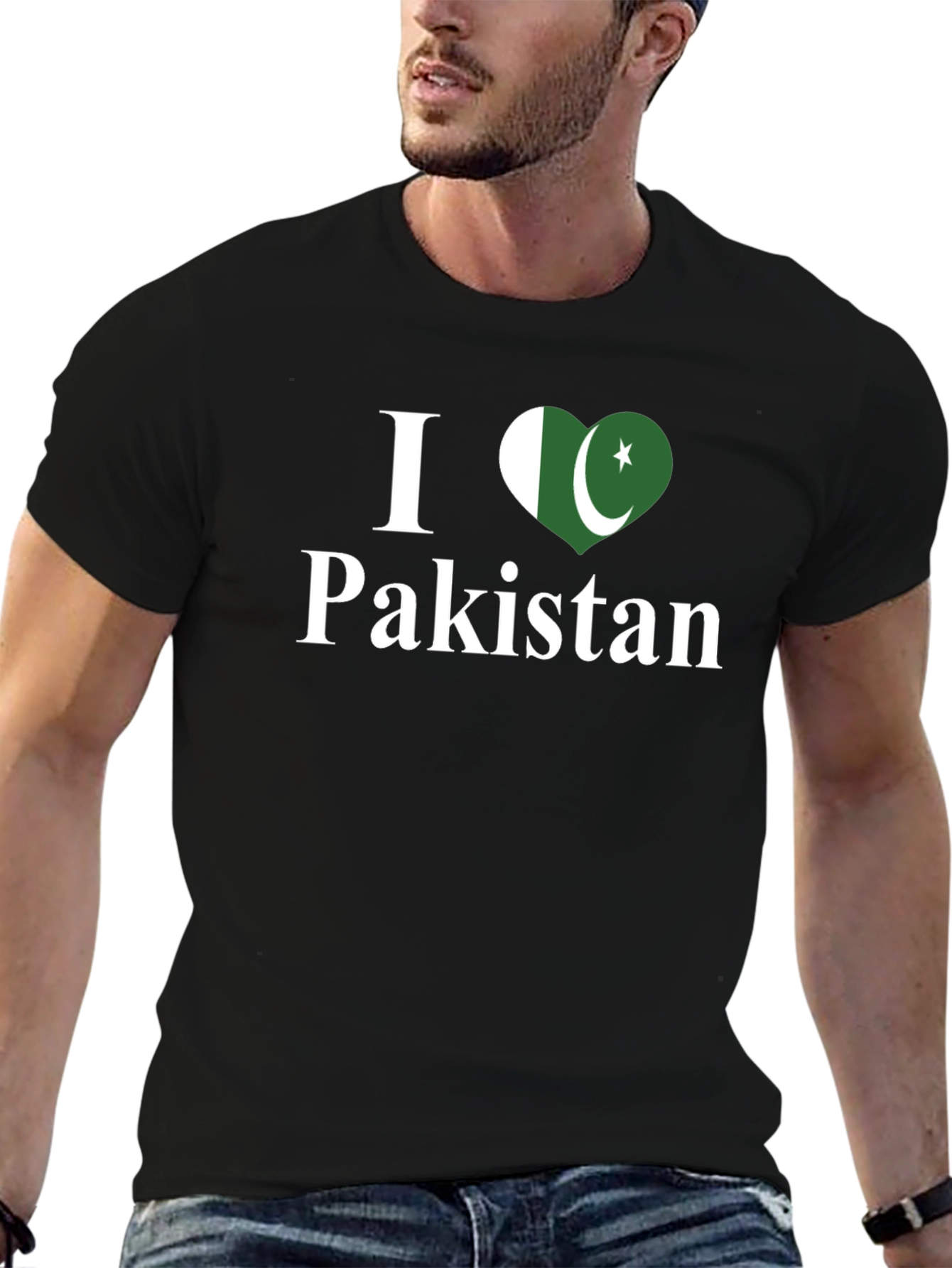 I Love Pakistan T-Shirt - Flag Heart Design