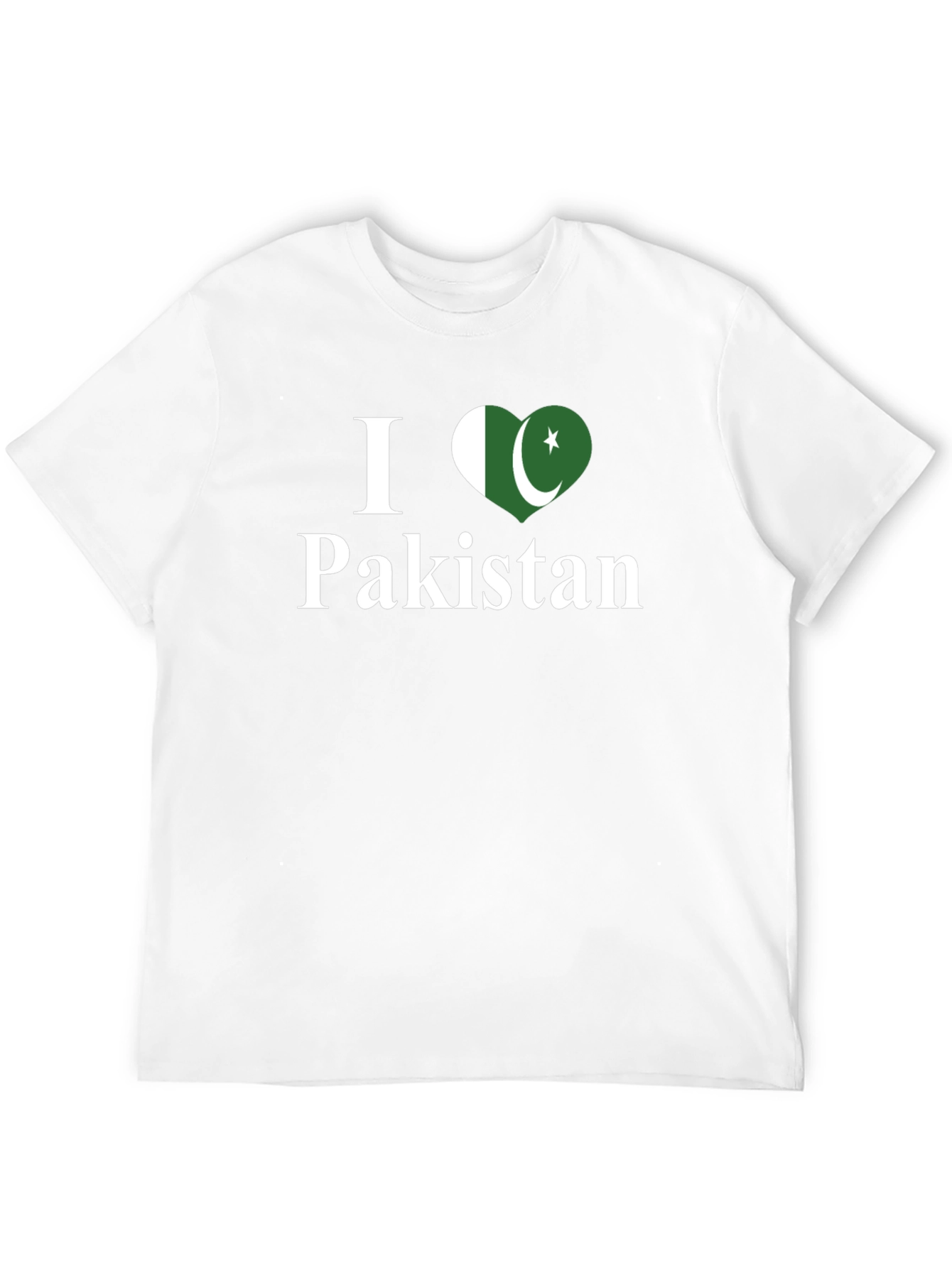 I Love Pakistan T-Shirt - Flag Heart Design