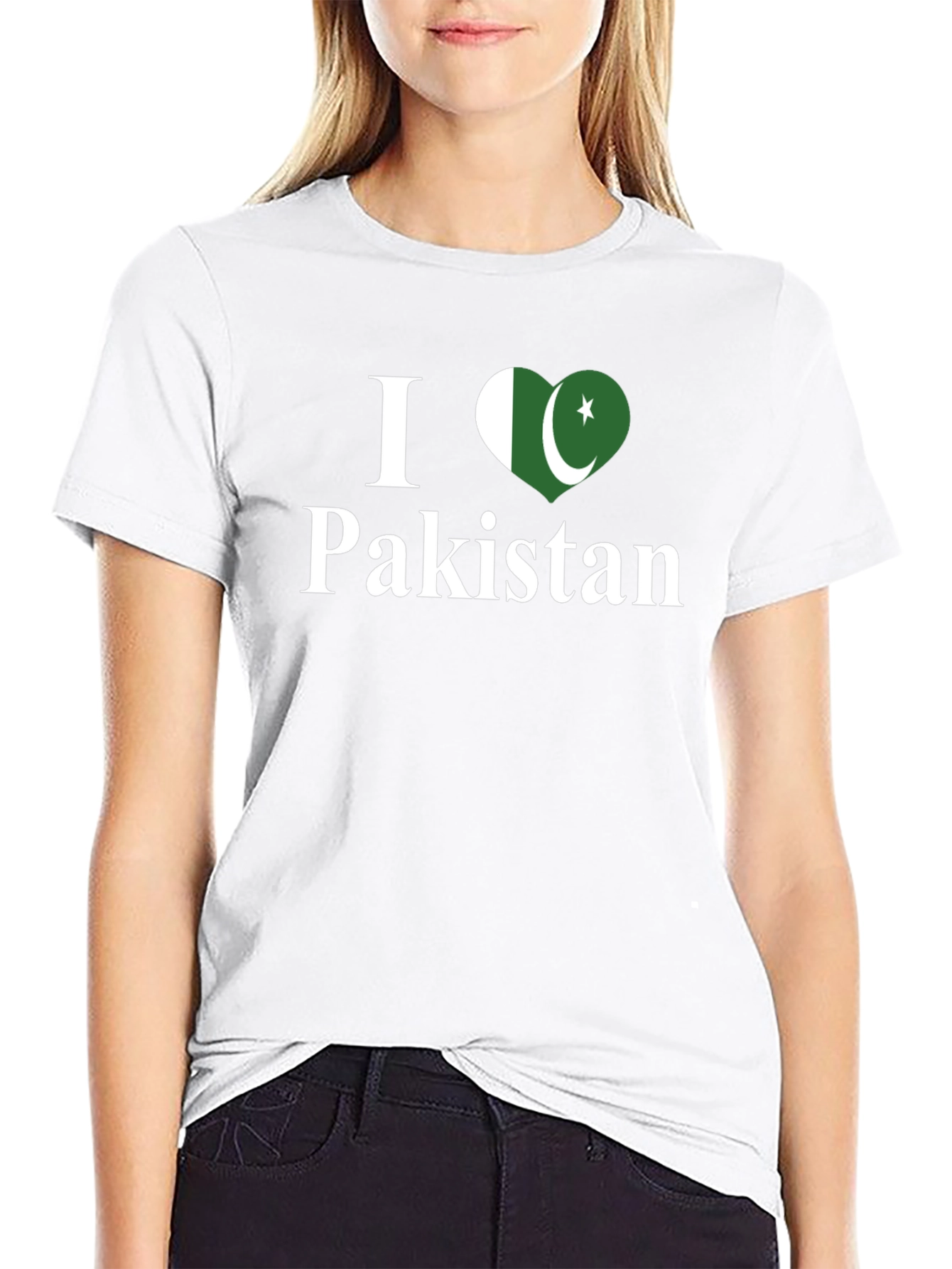 I Love Pakistan T-Shirt - Flag Heart Design