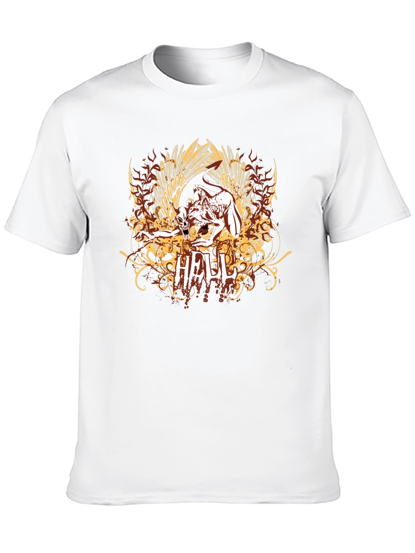 Graphic Print T-Shirt: Hell Demon Design