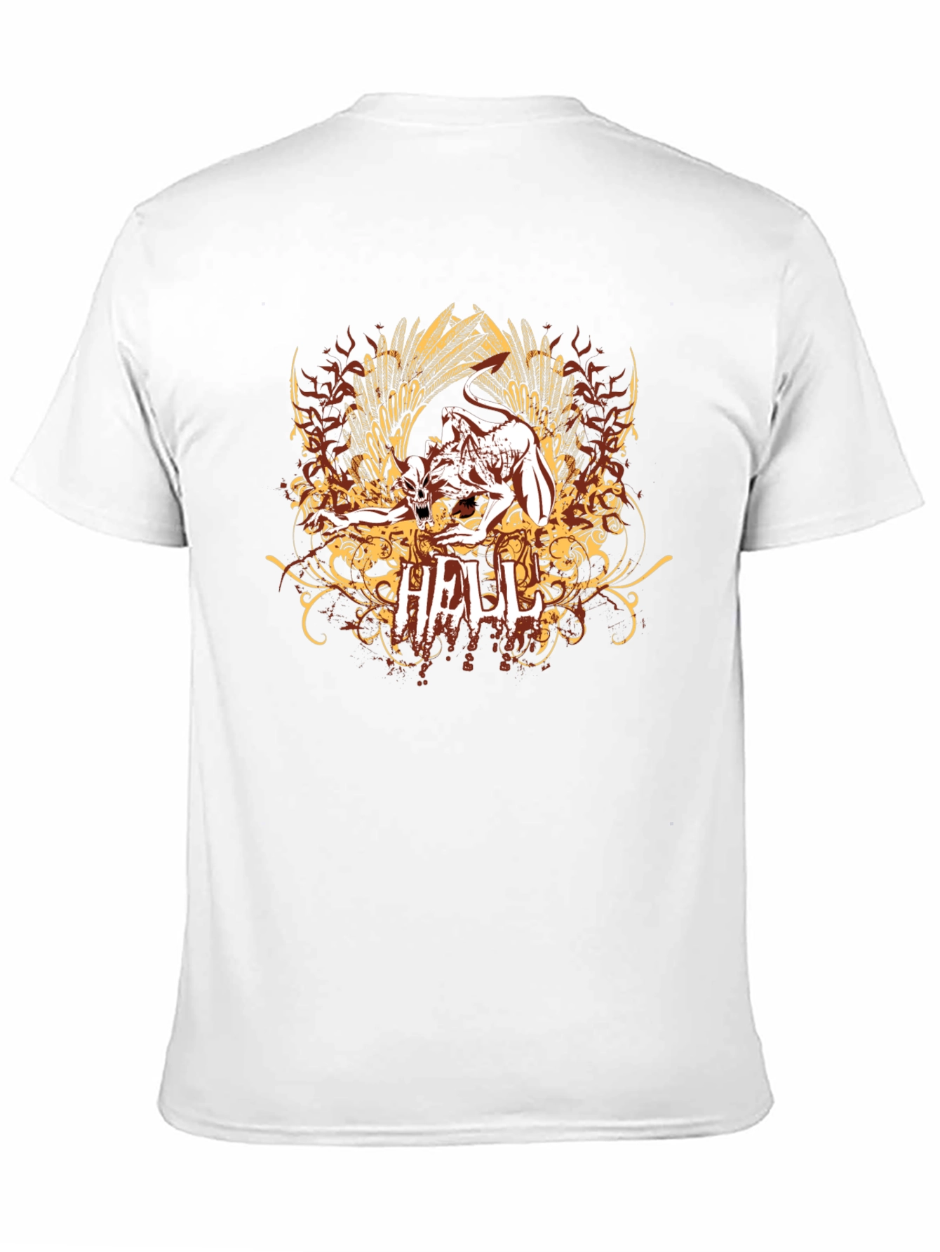 Graphic Print T-Shirt: Hell Demon Design