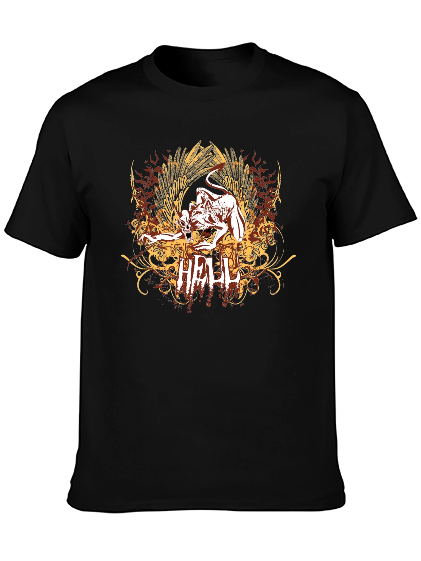 Graphic Print T-Shirt: Hell Demon Design