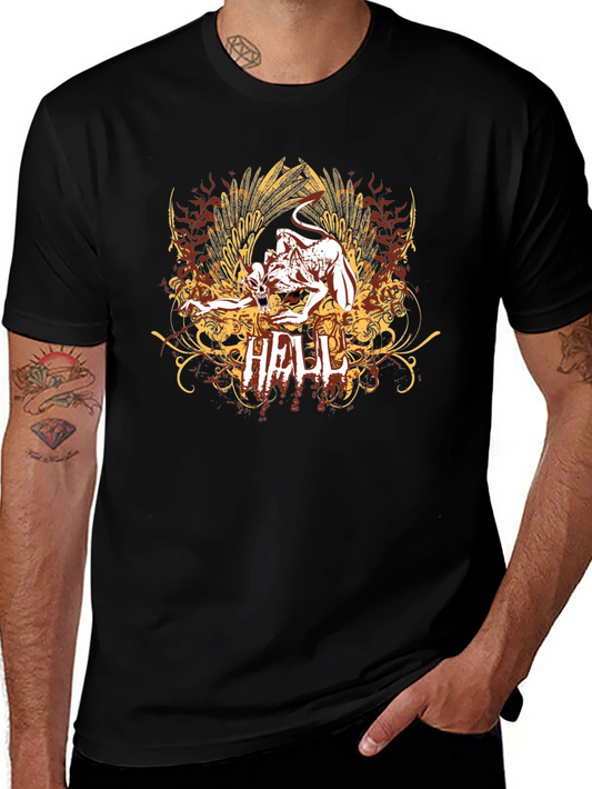 Graphic Print T-Shirt: Hell Demon Design