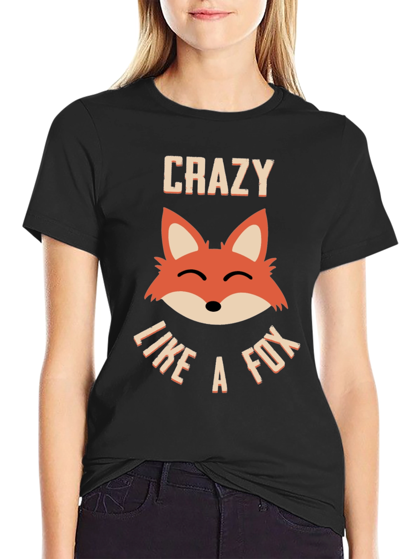 Crazy Like a Fox Graphic Tee - Black
