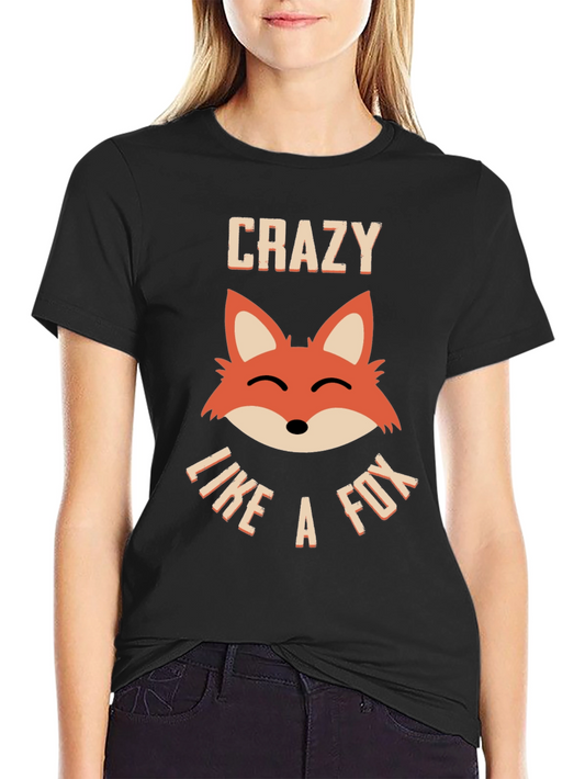 Crazy Like a Fox Graphic Tee - Black