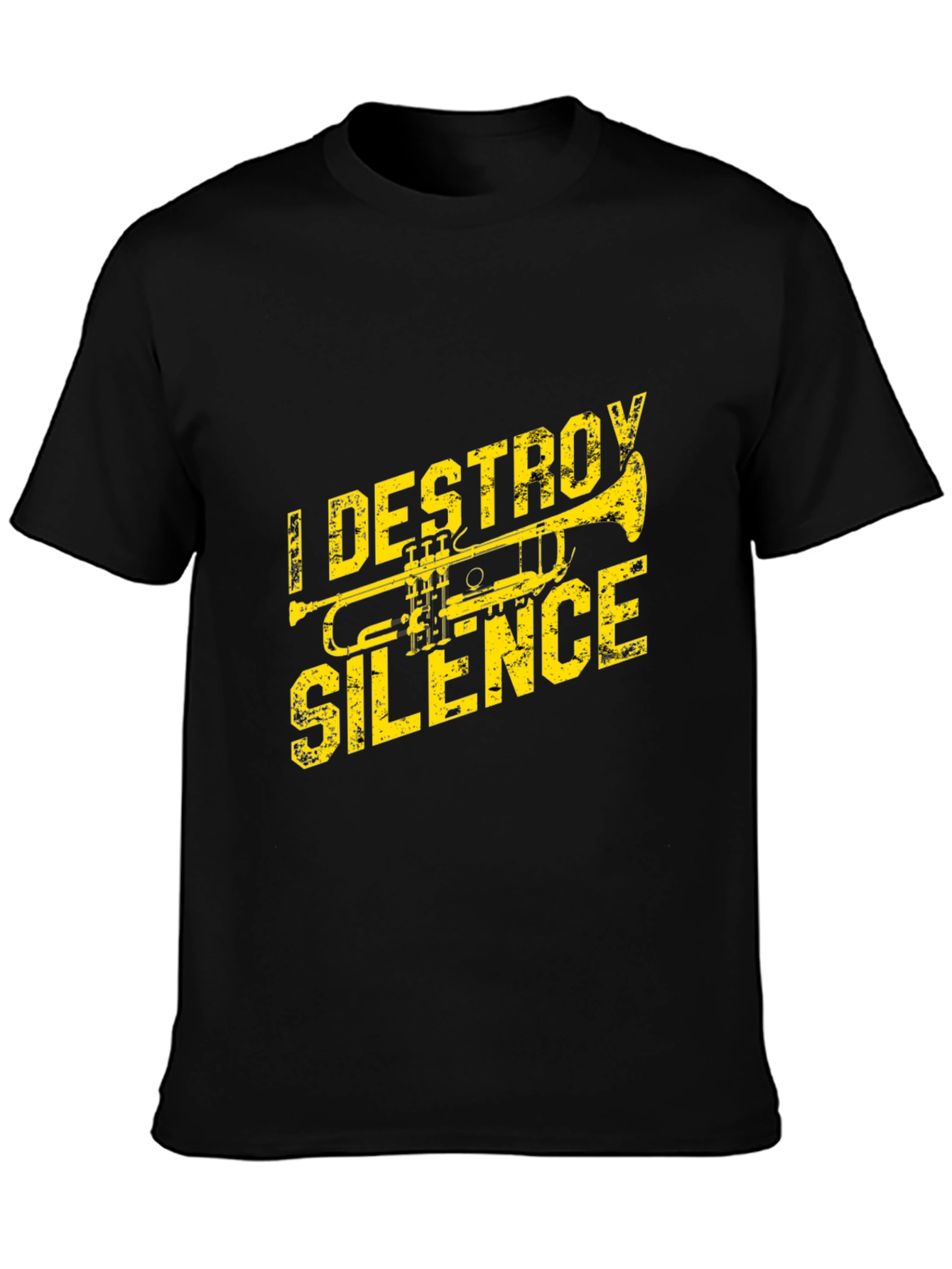 I Destroy Silence Trumpet T-Shirt - Black