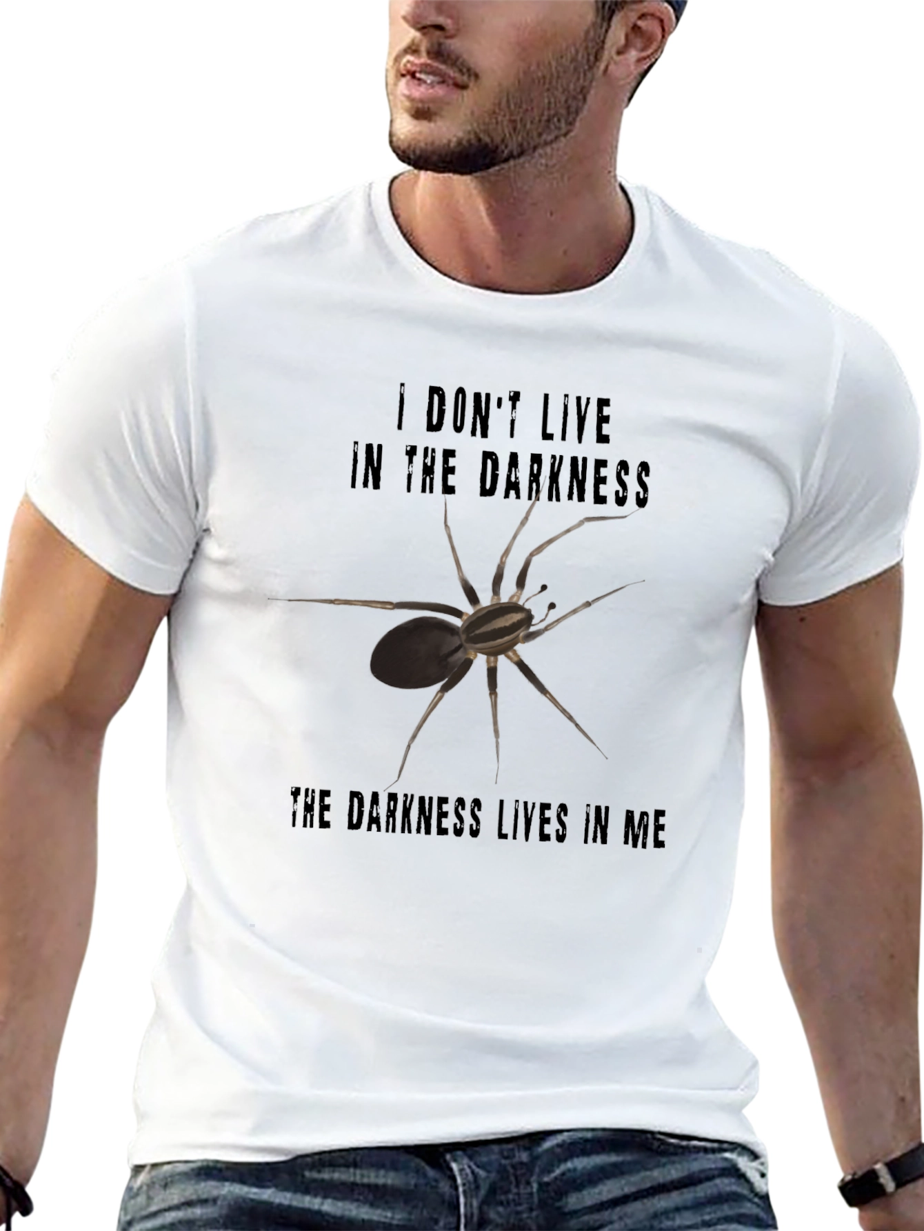 Darkness Lives In Me Spider Graphic T-Shirt