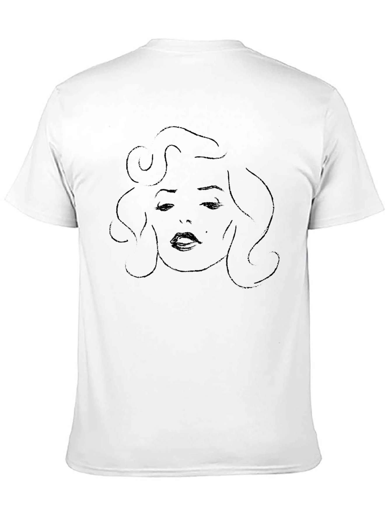 Marilyn Monroe Sketch Graphic T-Shirt - Black