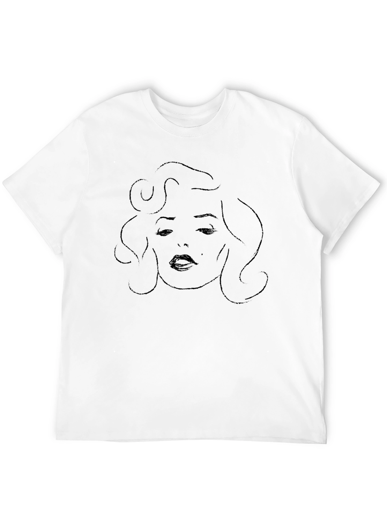 Marilyn Monroe Sketch Graphic T-Shirt - Black