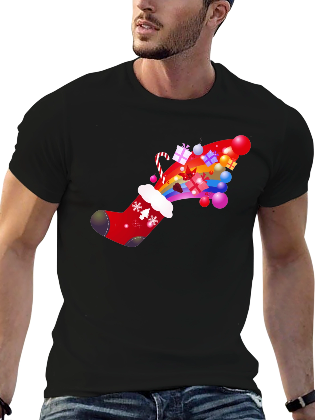 Festive Christmas Stocking T-Shirt