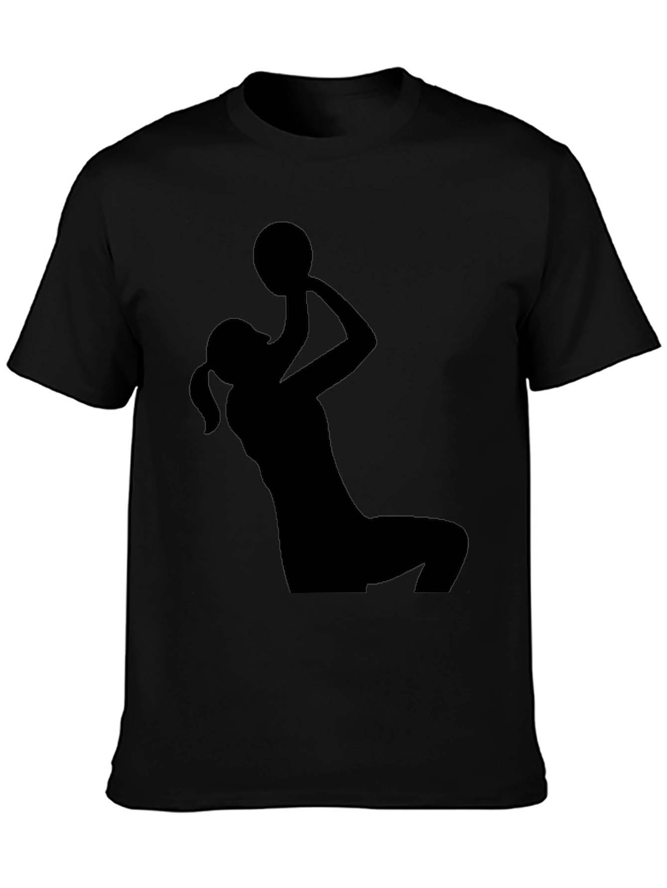 Netball Player Graphic Tee - Sporty Black T-Shirt