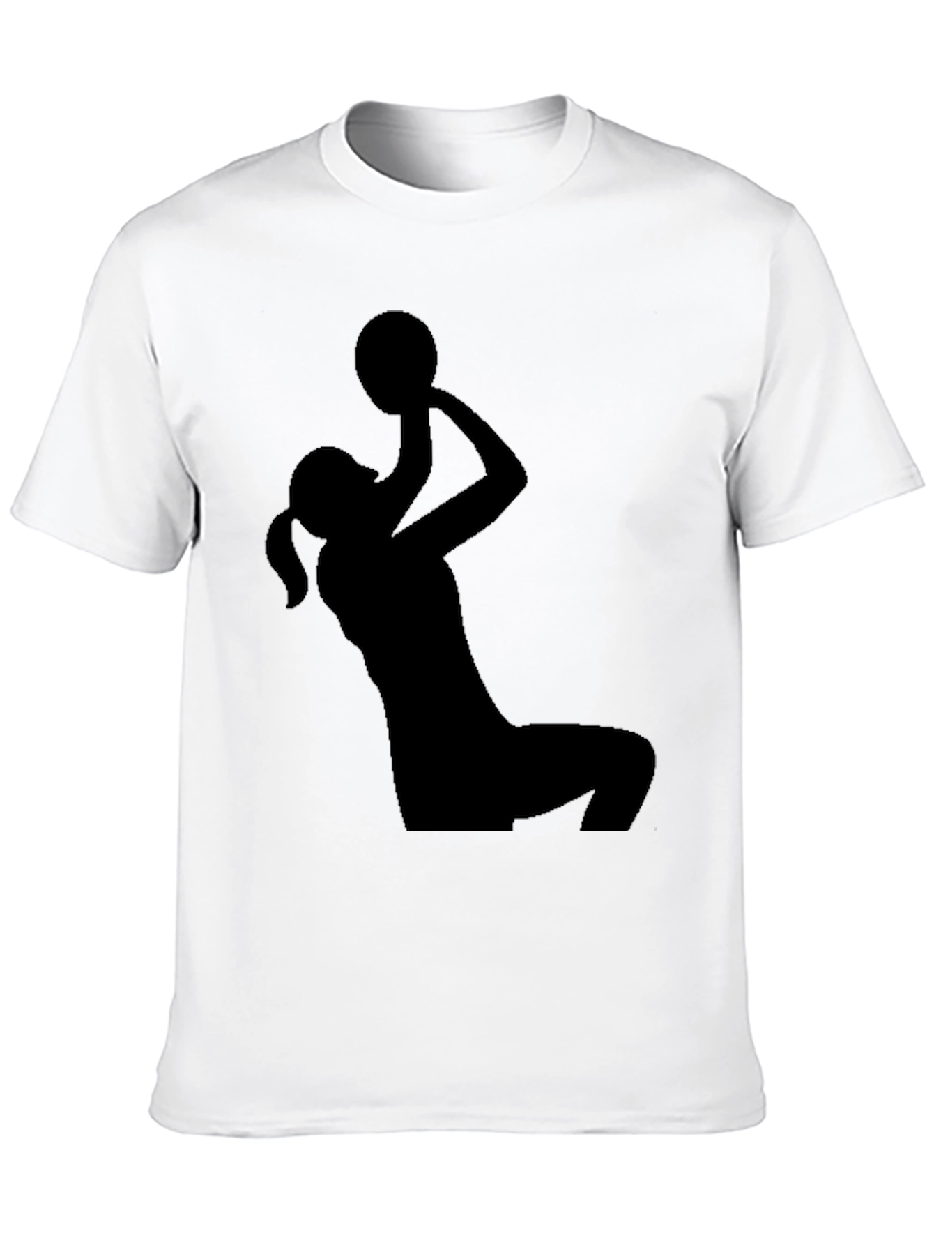 Netball Player Graphic Tee - Sporty Black T-Shirt