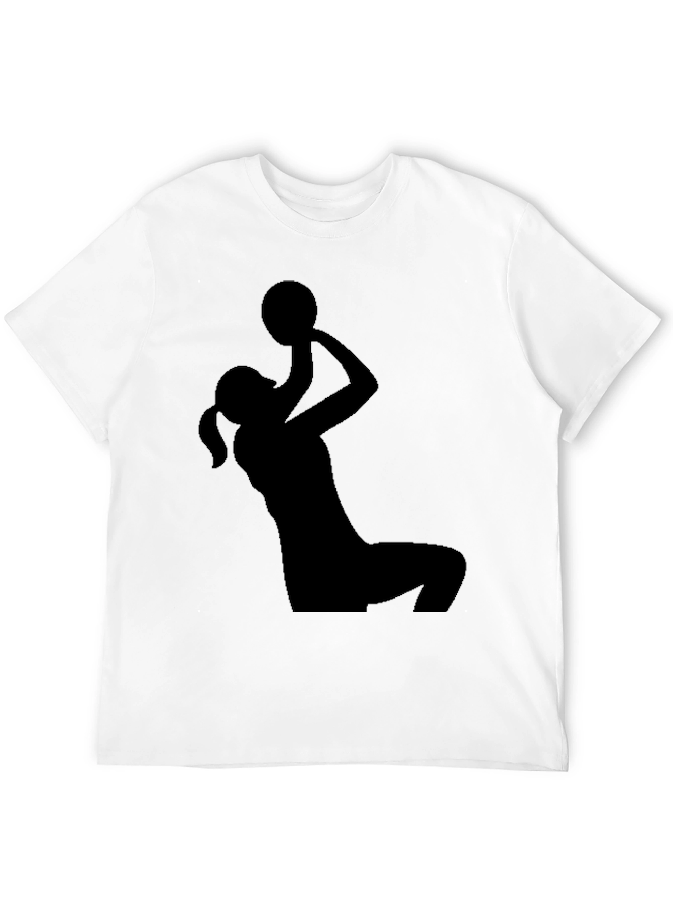 Netball Player Graphic Tee - Sporty Black T-Shirt