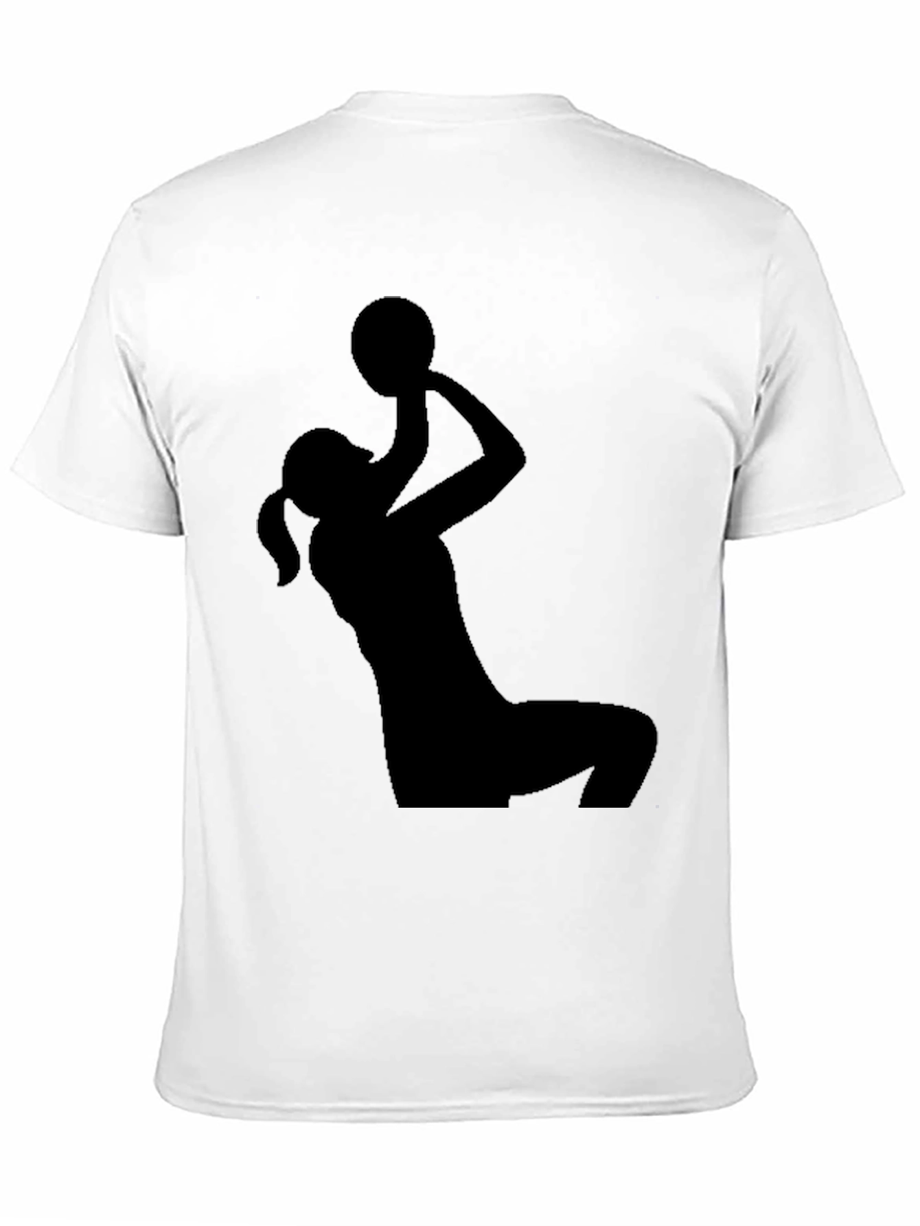 Netball Player Graphic Tee - Sporty Black T-Shirt