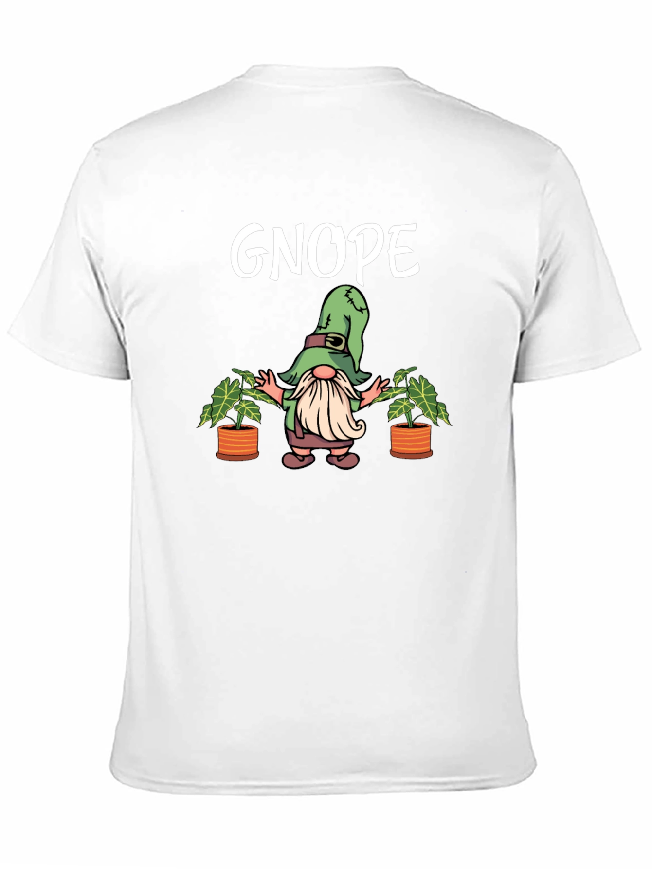 Gnope Black T-Shirt - Funny Garden Gnome Graphic Tee