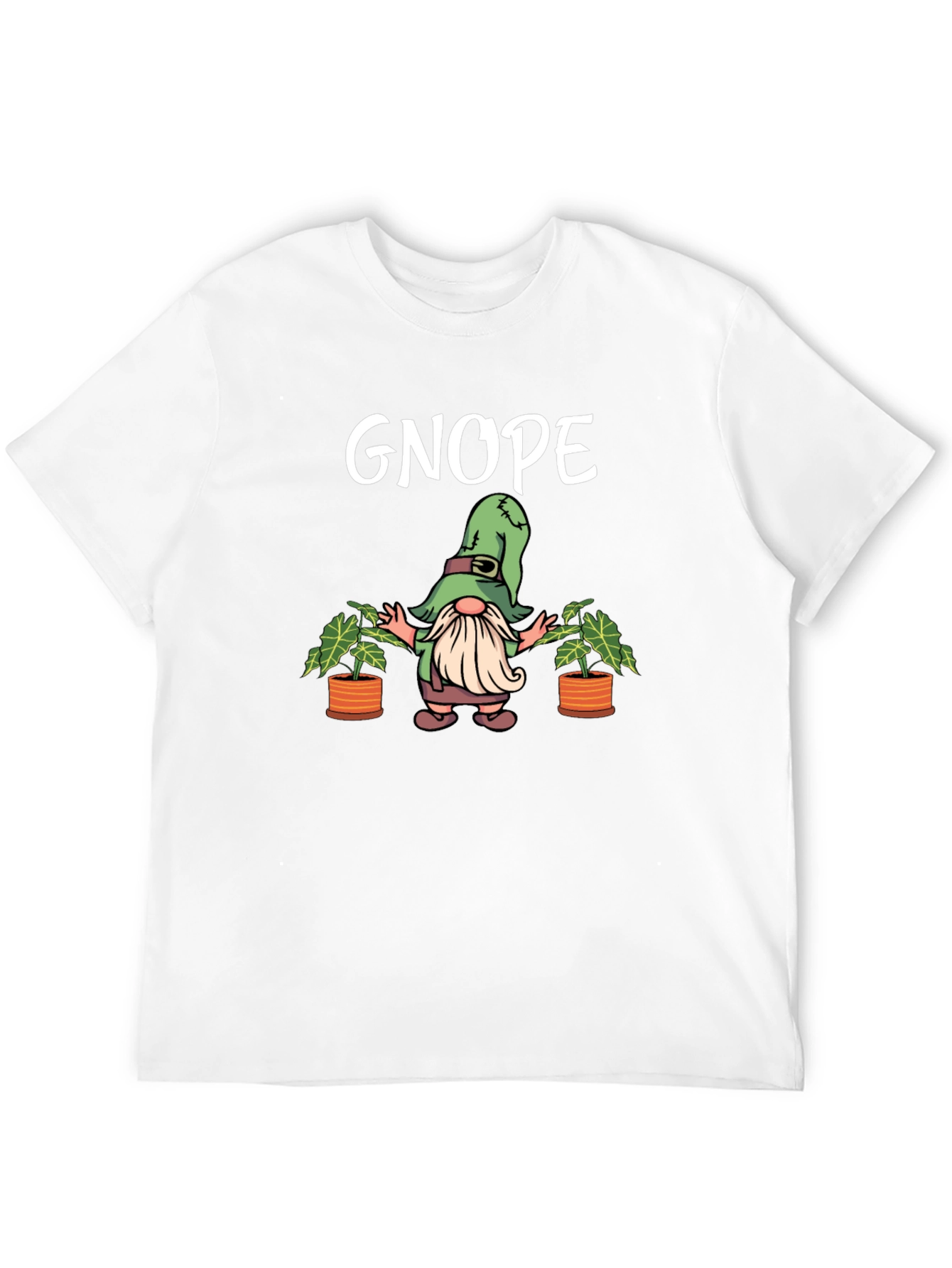 Gnope Black T-Shirt - Funny Garden Gnome Graphic Tee