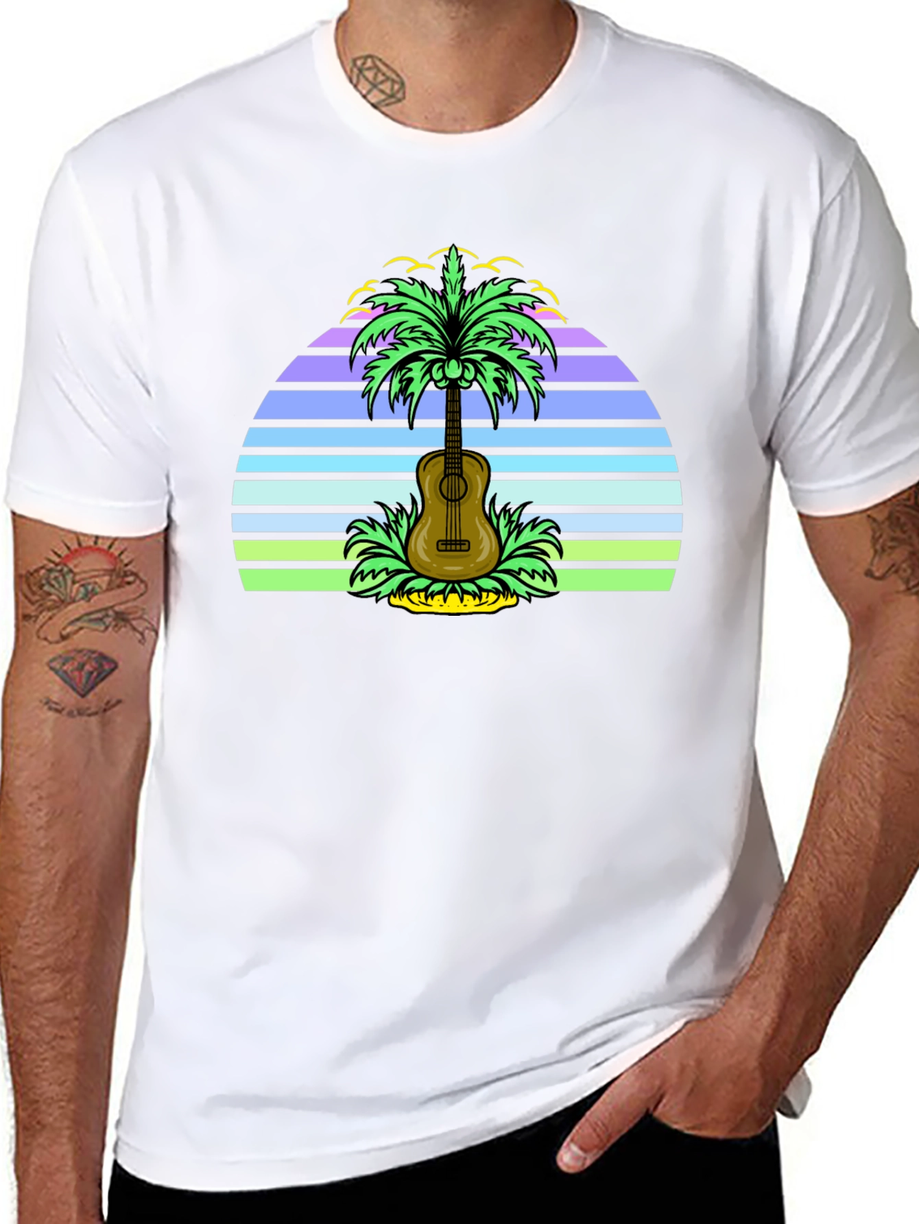 Tropical Guitar T-Shirt