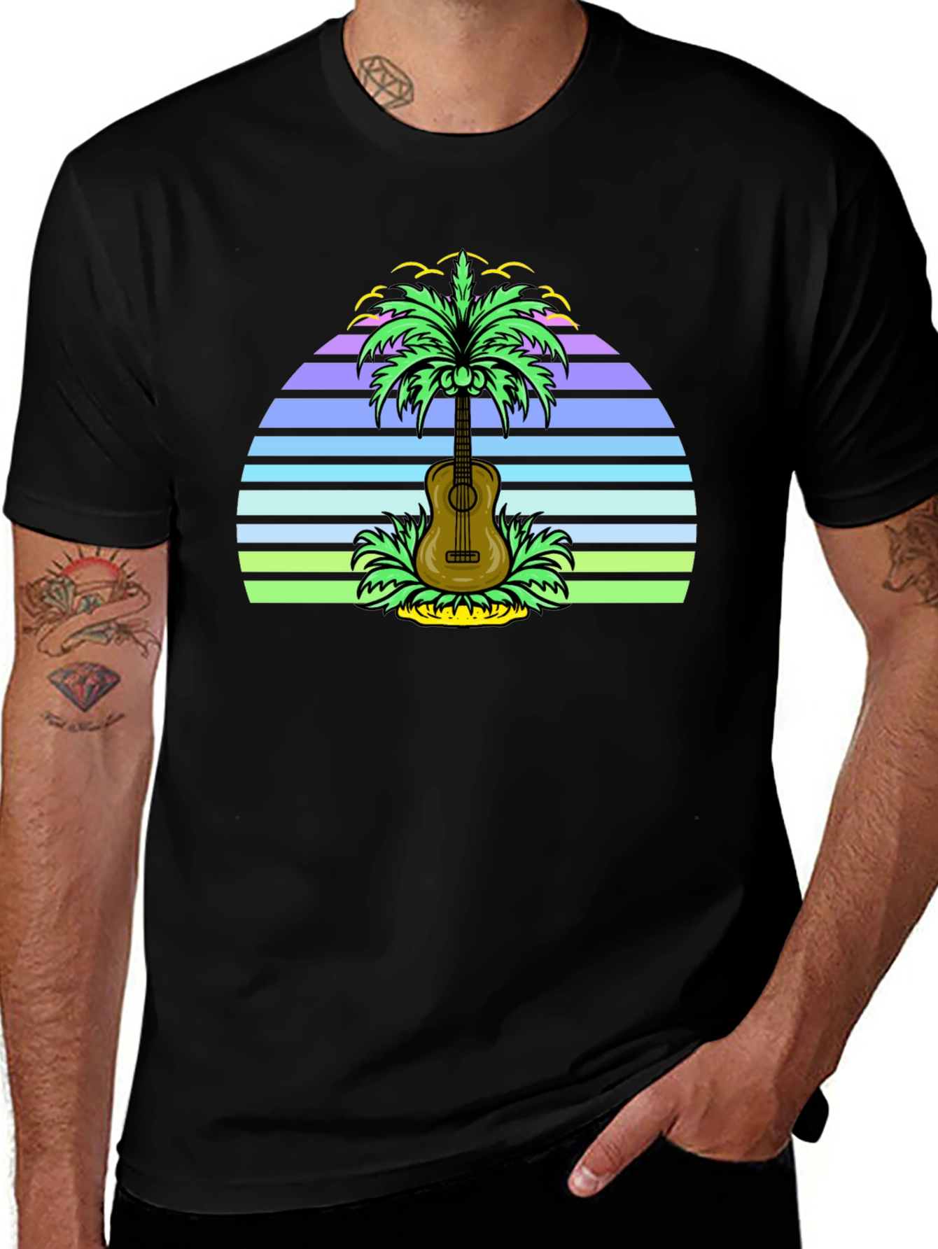 Tropical Guitar T-Shirt