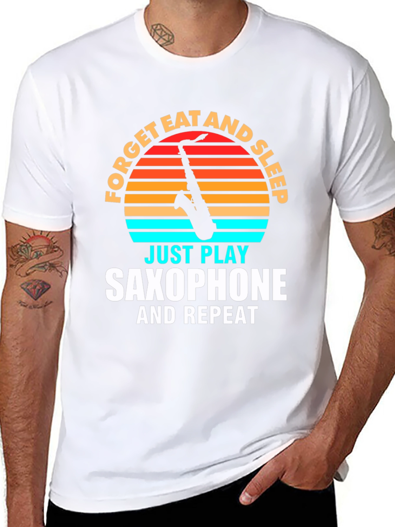Saxophone Player T-Shirt: Forget Eat Sleep Play Repeat!