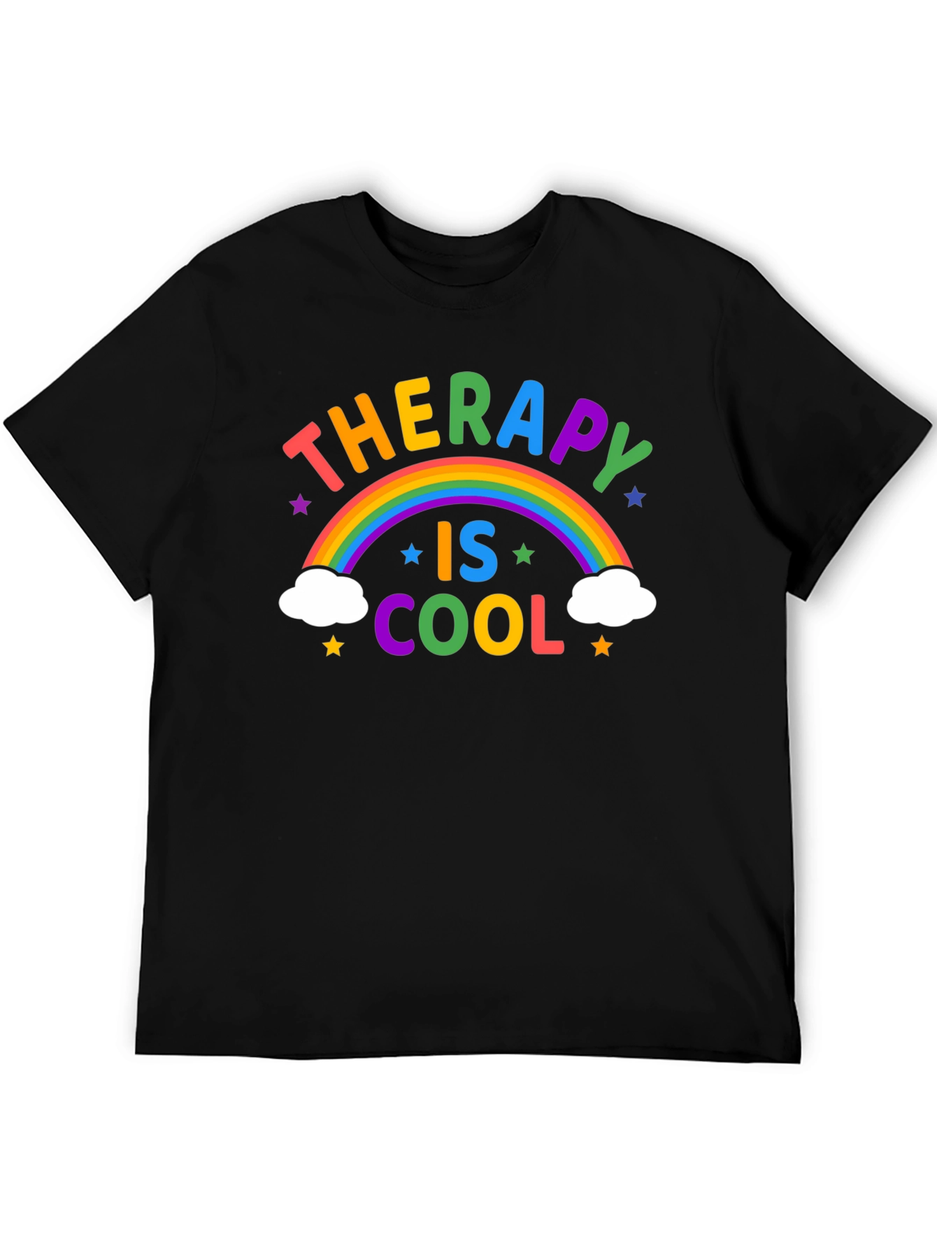Therapy is Cool Rainbow Graphic T-Shirt