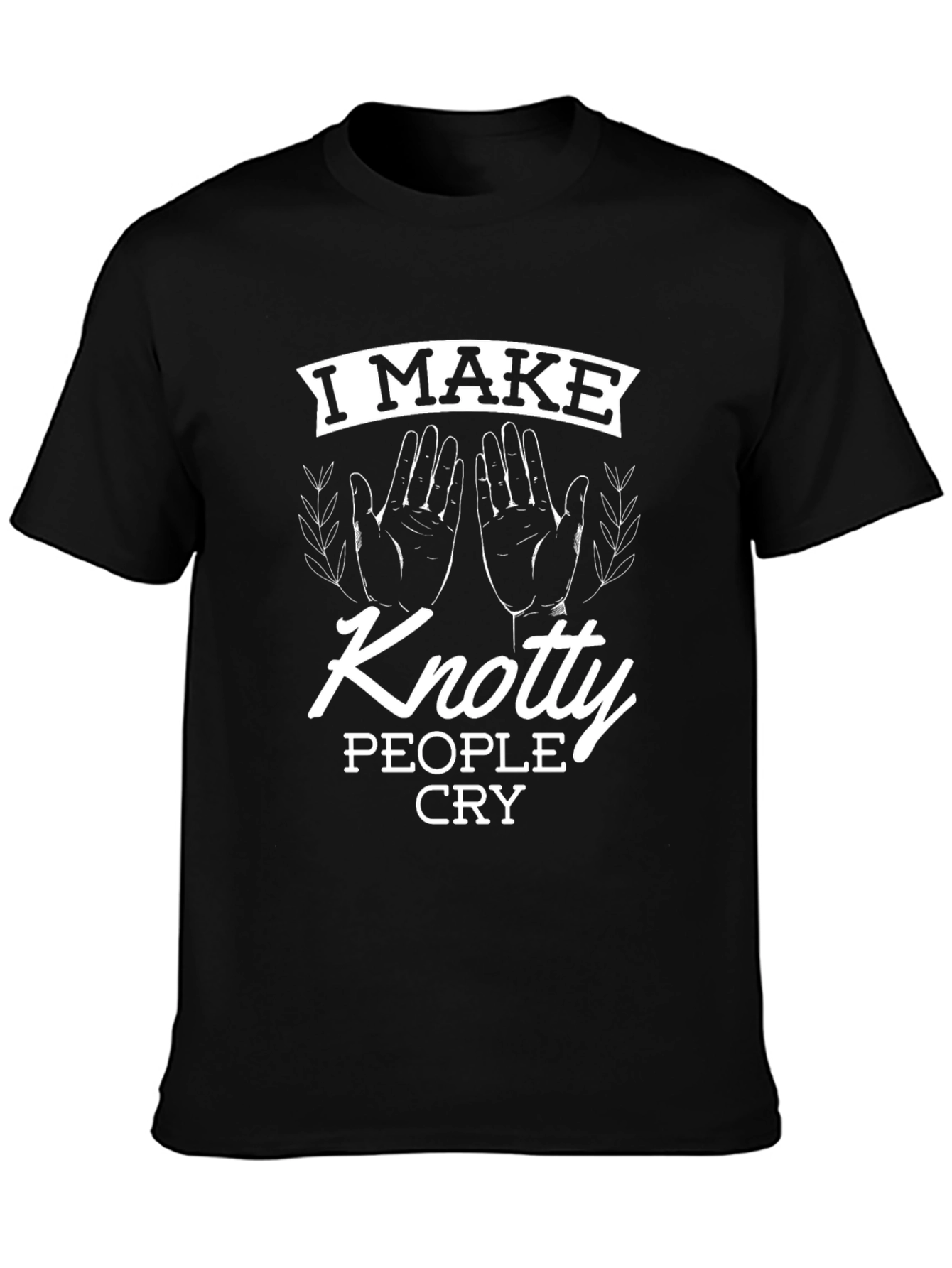 Knotty People Cry Graphic Tee - Black Cotton Shirt