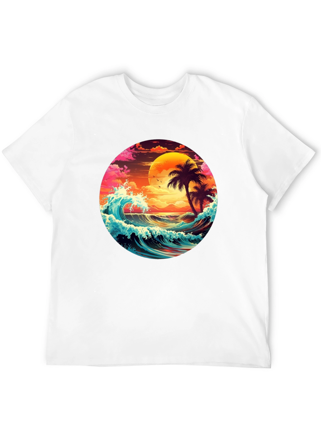 Vibrant Sunset Palm Tree T-Shirt