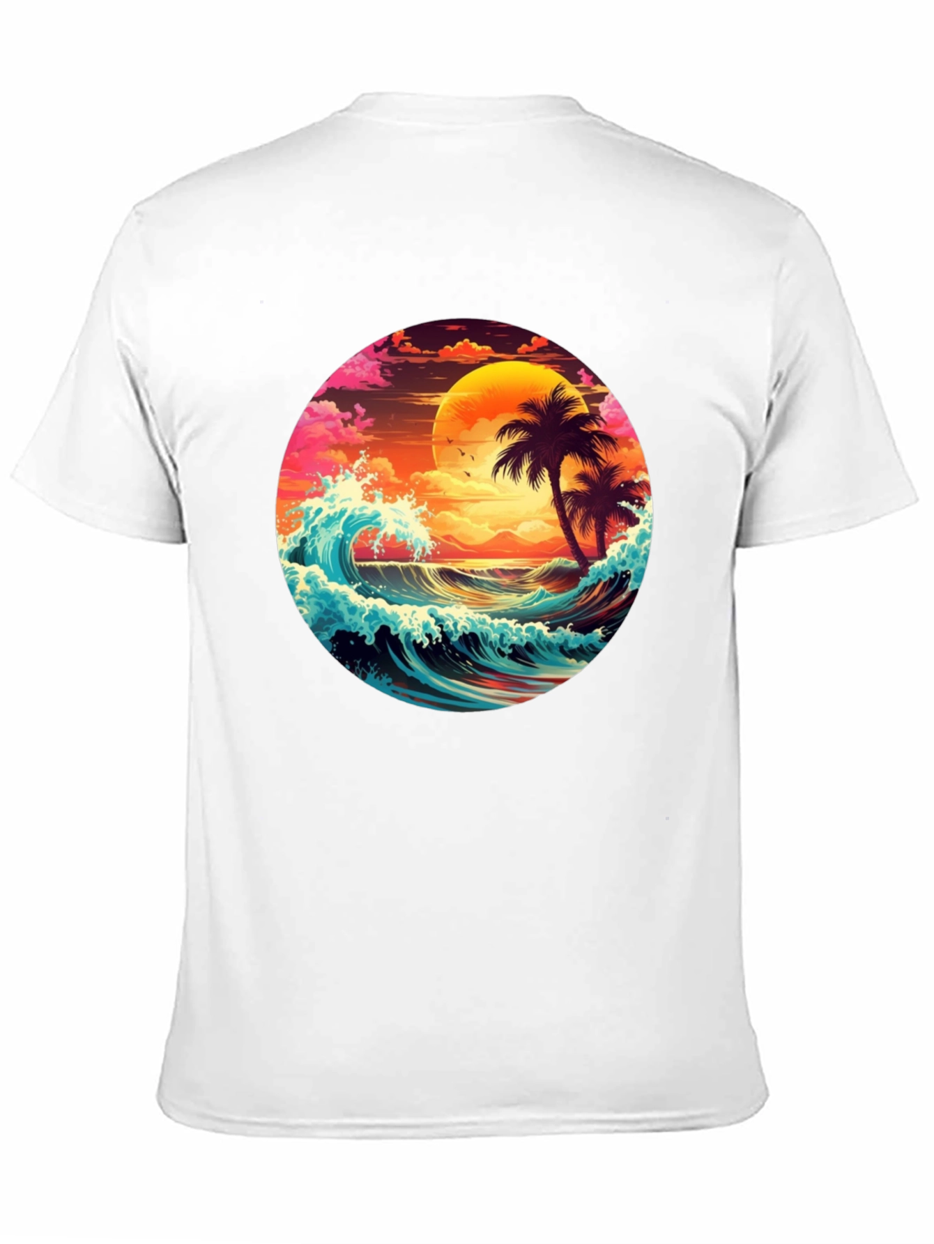Vibrant Sunset Palm Tree T-Shirt
