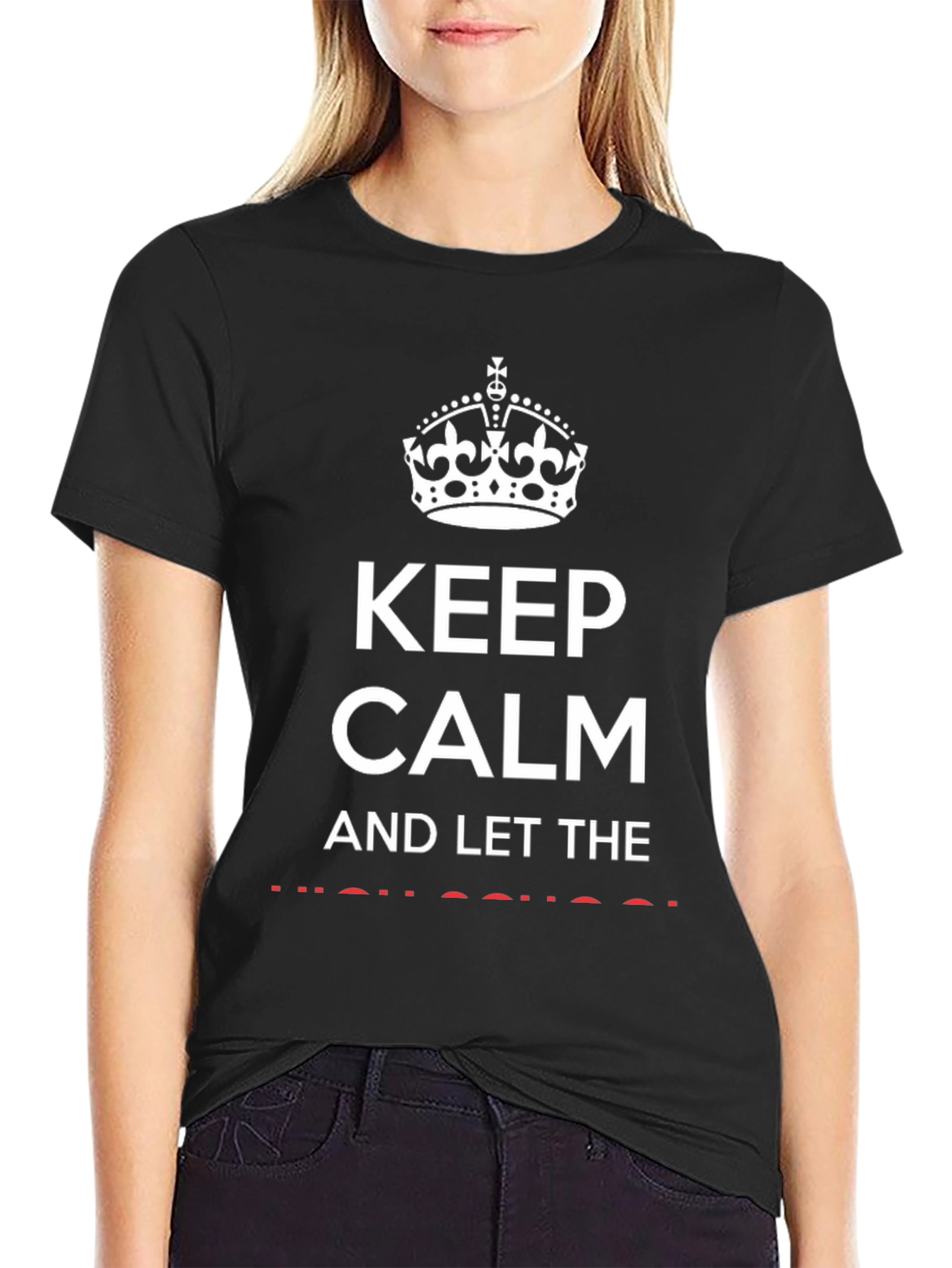 Keep Calm Graphic Print T-Shirt