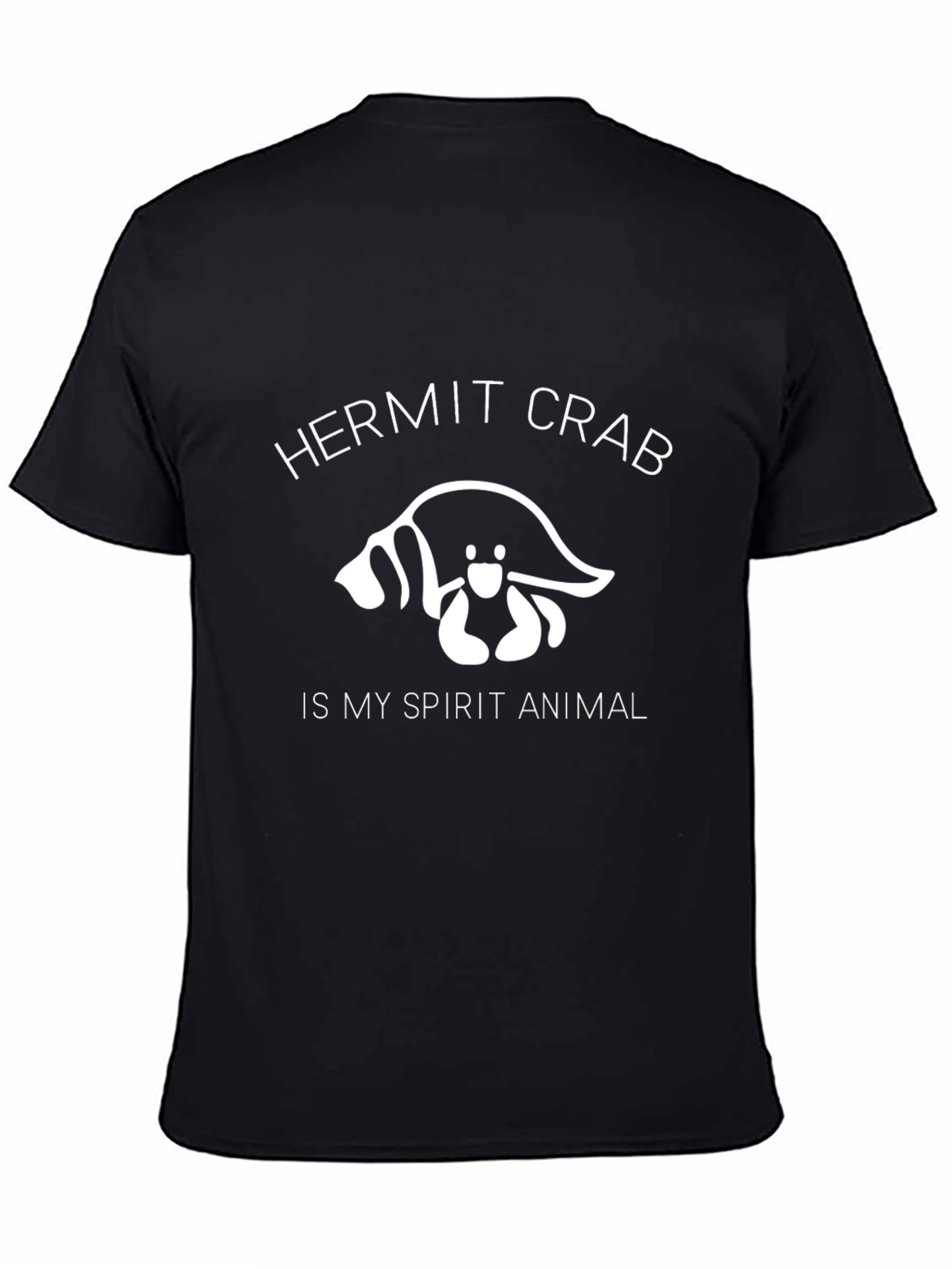 Hermit Crab Spirit Animal T-Shirt - Black Cotton Tee