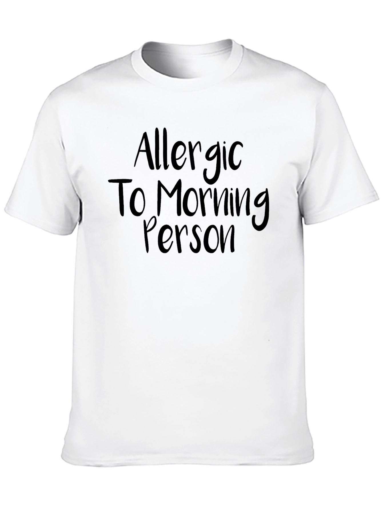 Allergic to Morning Person Black T-Shirt