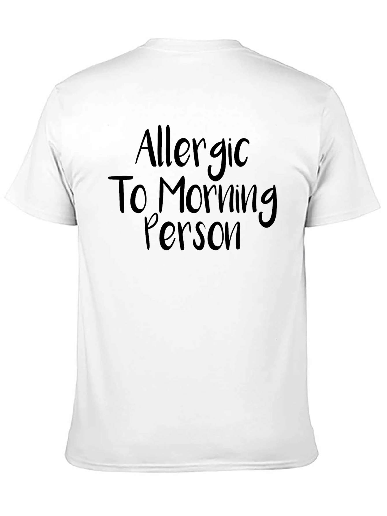 Allergic to Morning Person Black T-Shirt