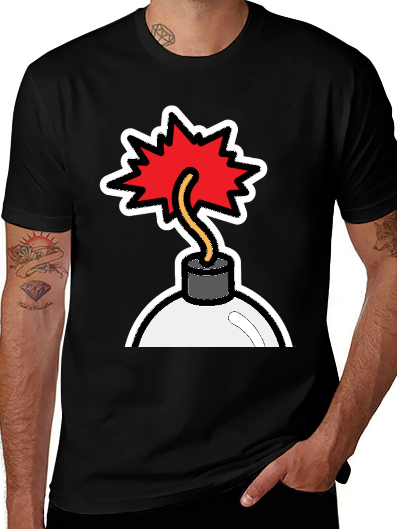 Bomb Graphic T-Shirt - Explosive Style!