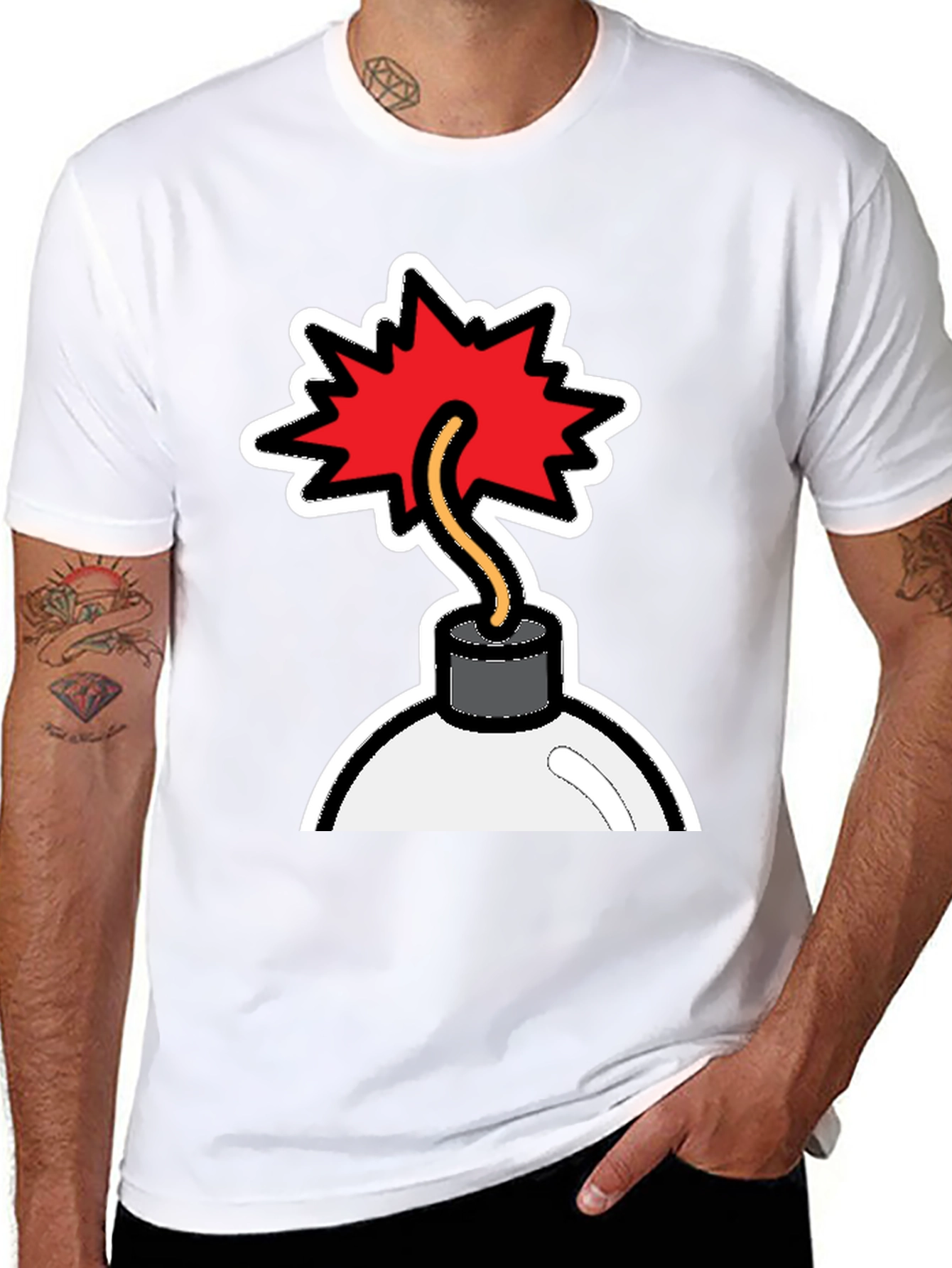 Bomb Graphic T-Shirt - Explosive Style!
