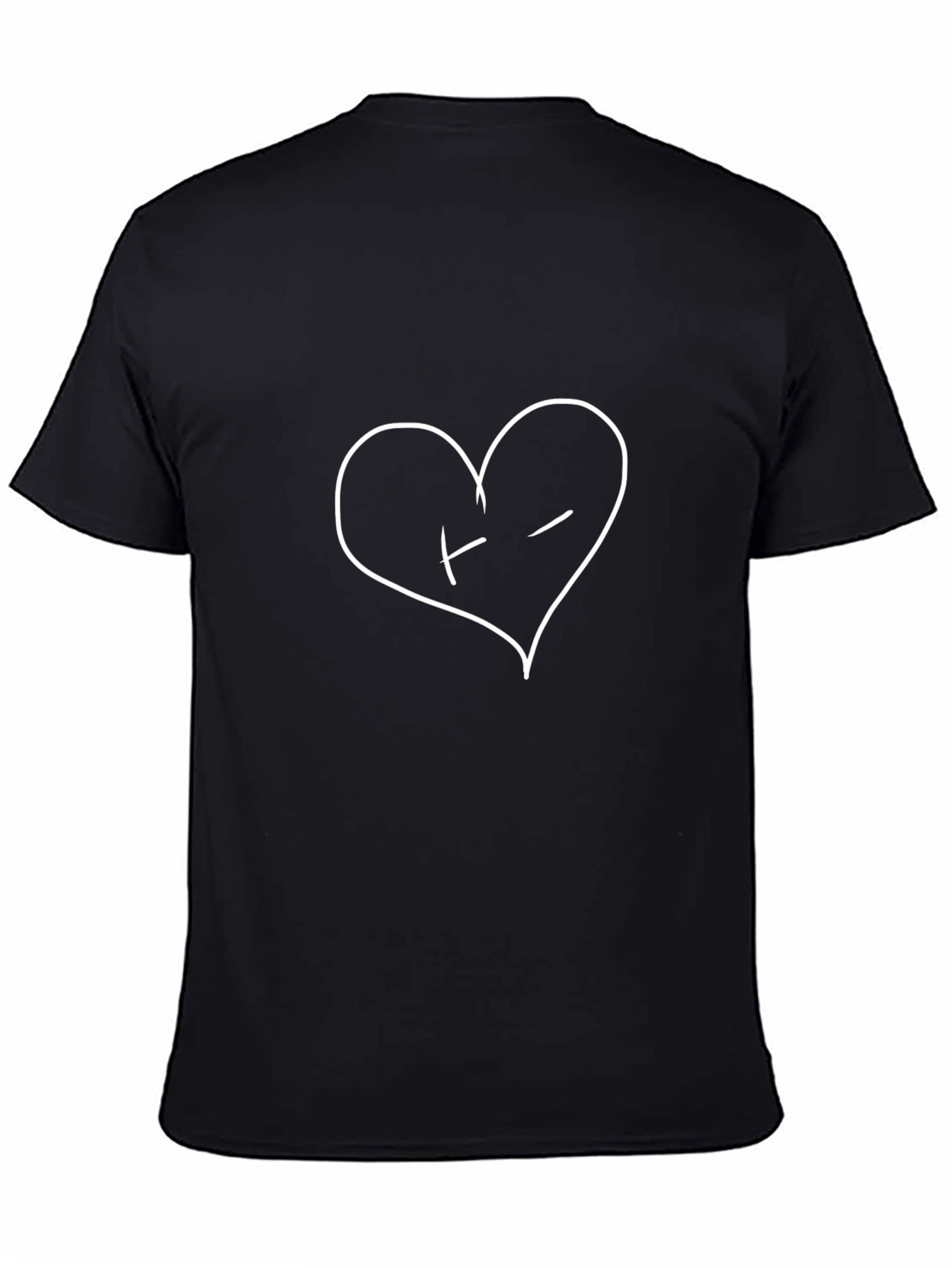 Heart Graphic Black T-Shirt