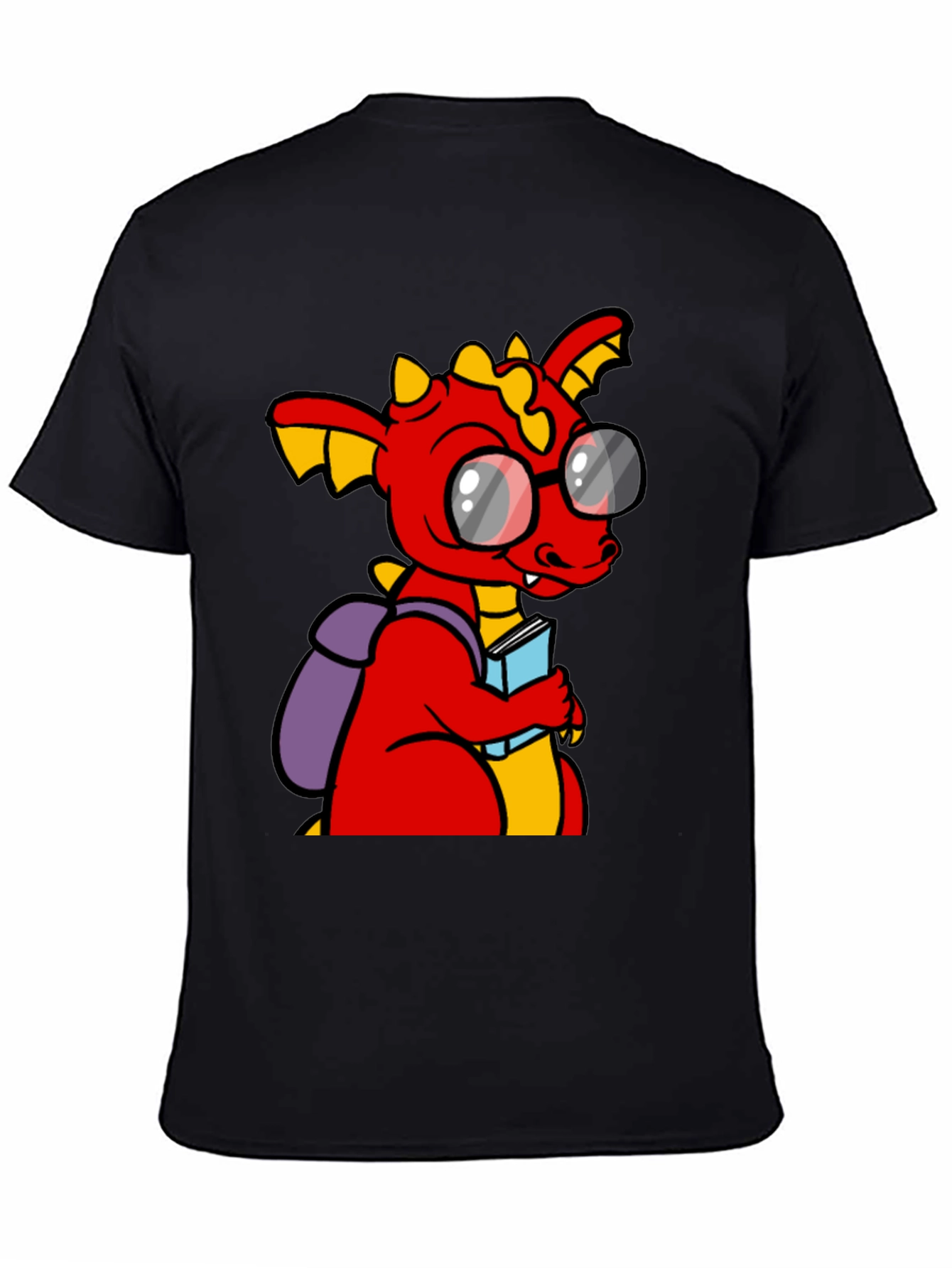 Dragon with Book T-Shirt - Smart & Fun Design