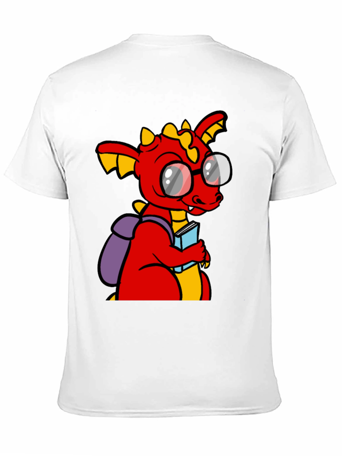 Dragon with Book T-Shirt - Smart & Fun Design