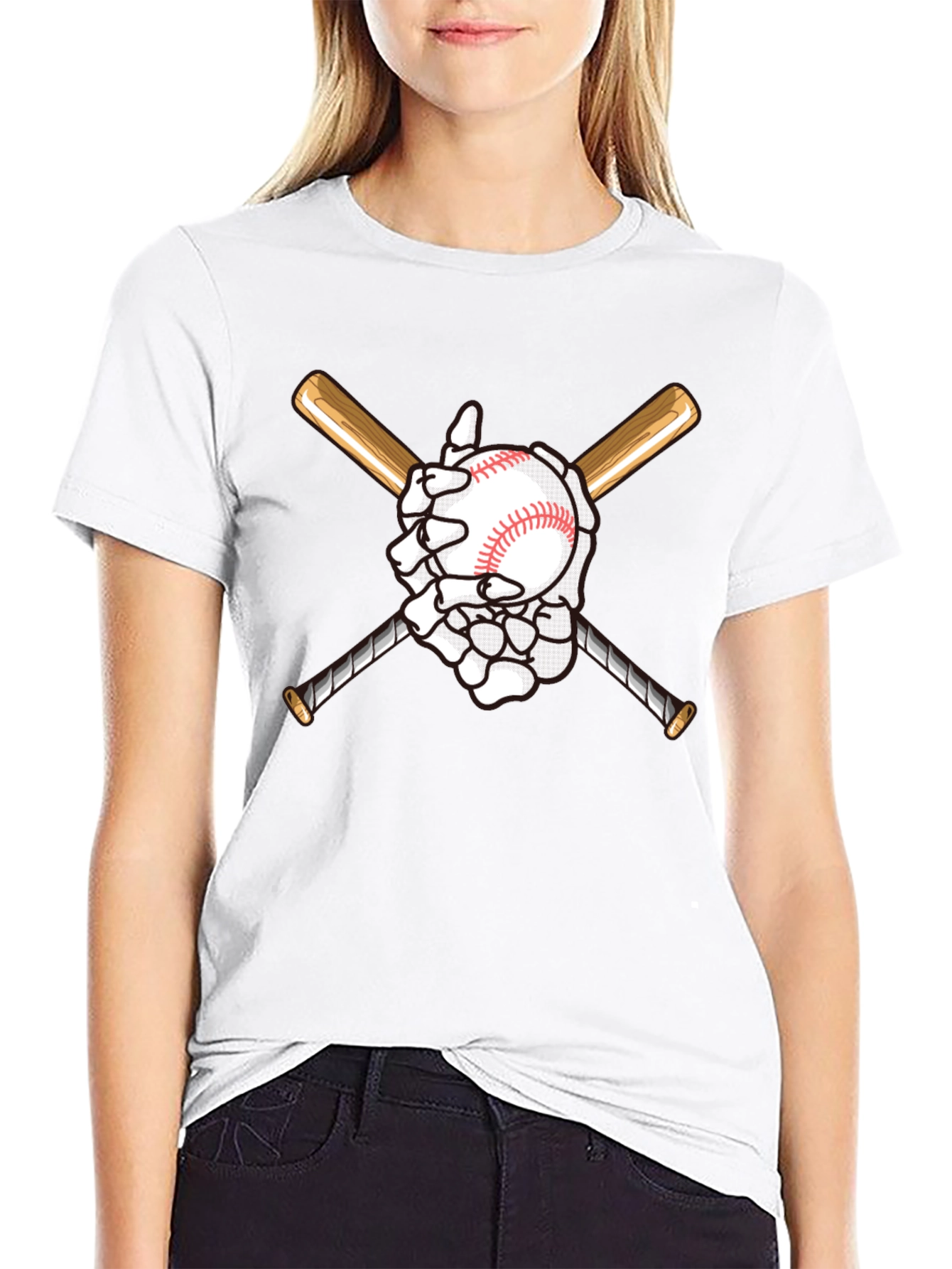 Baseball Skeleton Hand T-Shirt