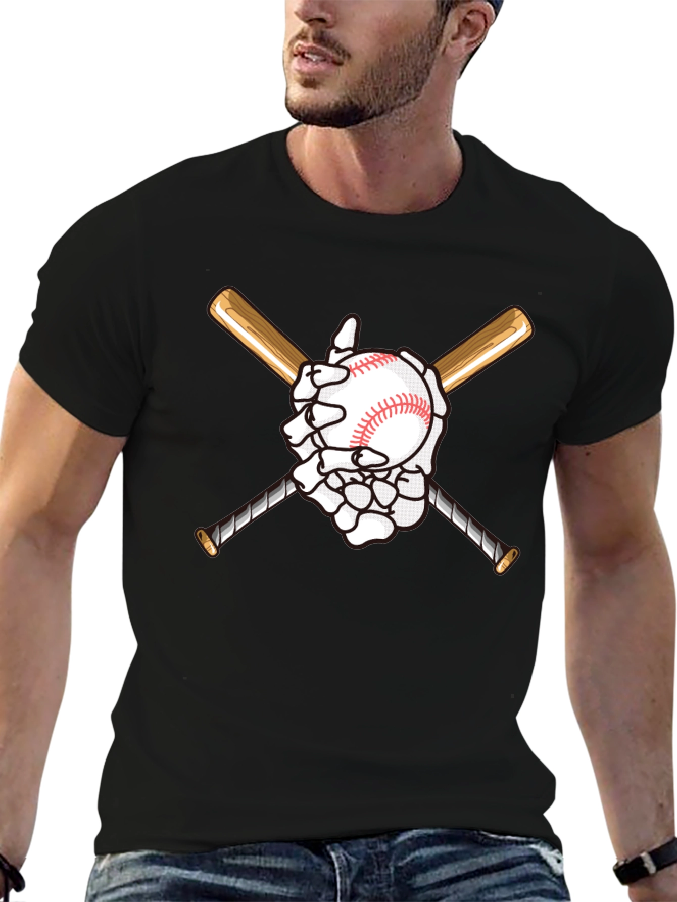 Baseball Skeleton Hand T-Shirt