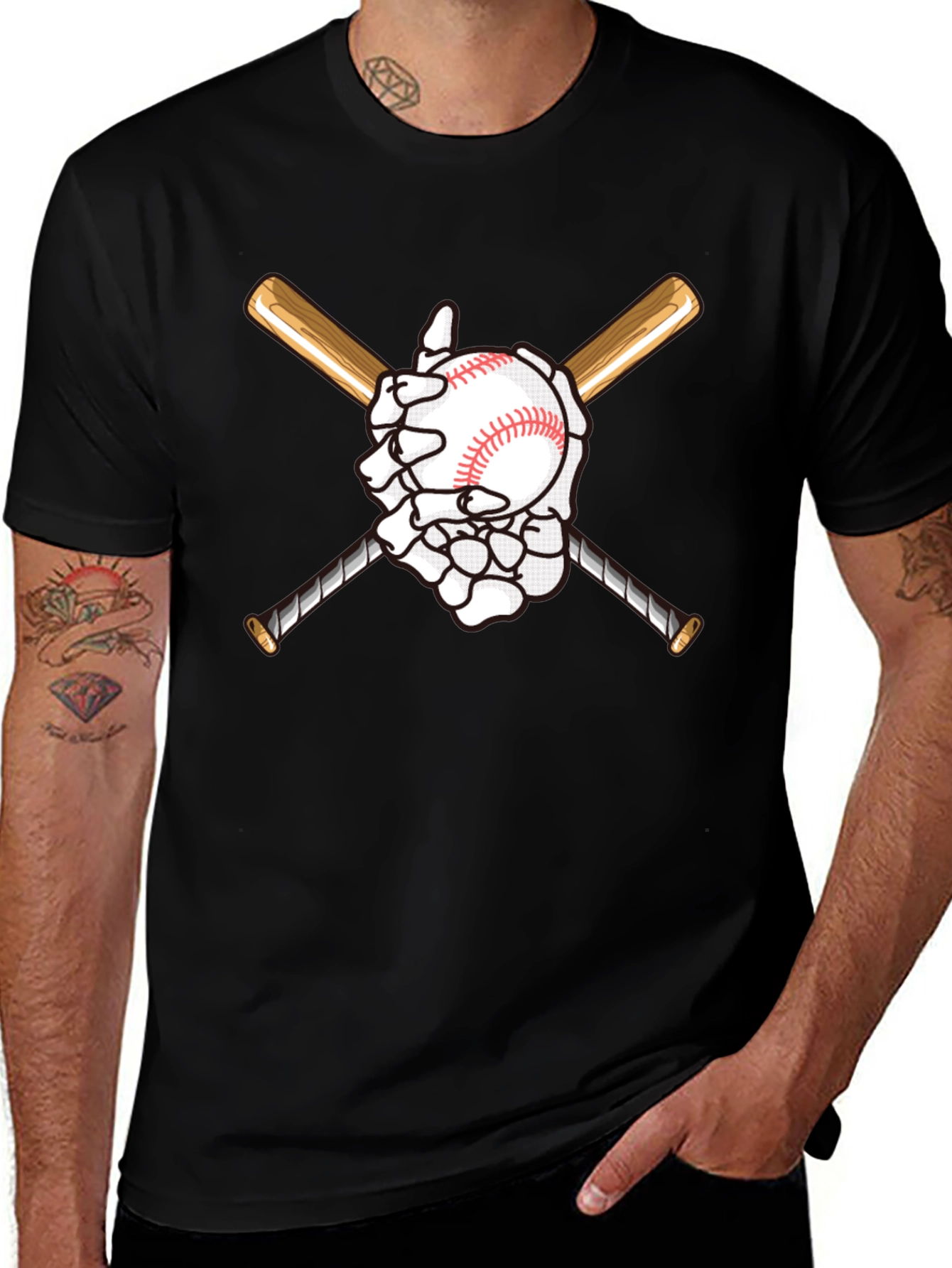 Baseball Skeleton Hand T-Shirt