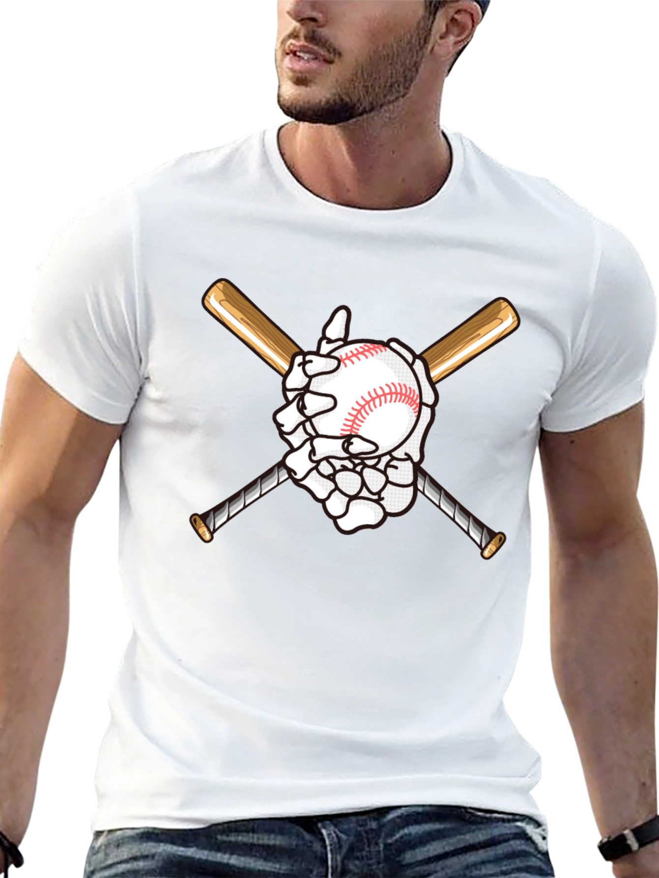 Baseball Skeleton Hand T-Shirt