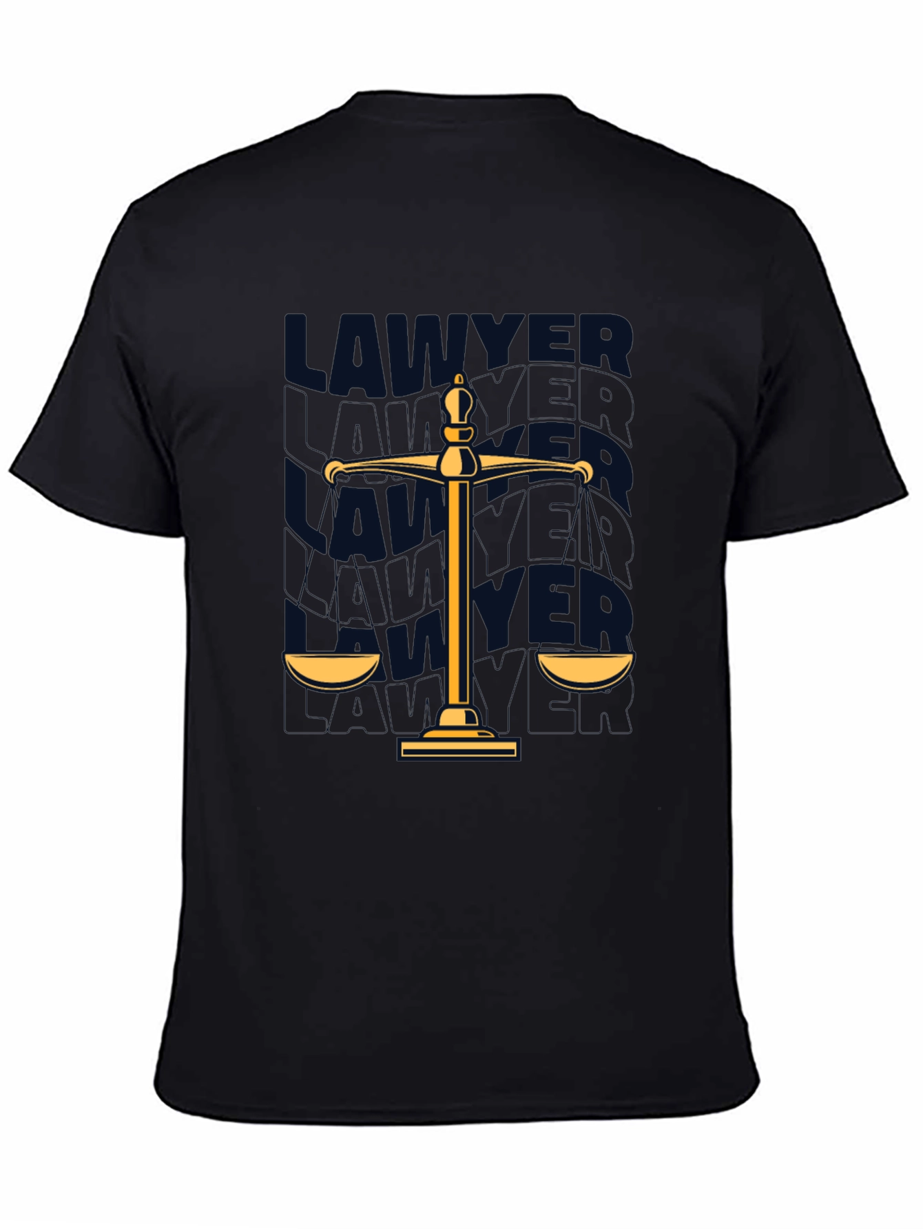 Lawyer Scales of Justice T-Shirt - Black Tee