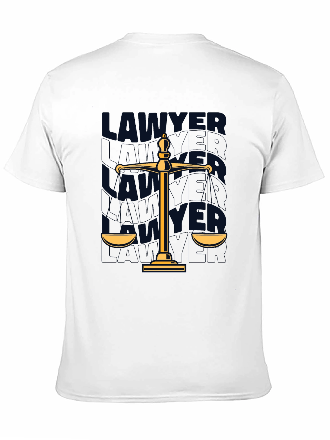 Lawyer Scales of Justice T-Shirt - Black Tee