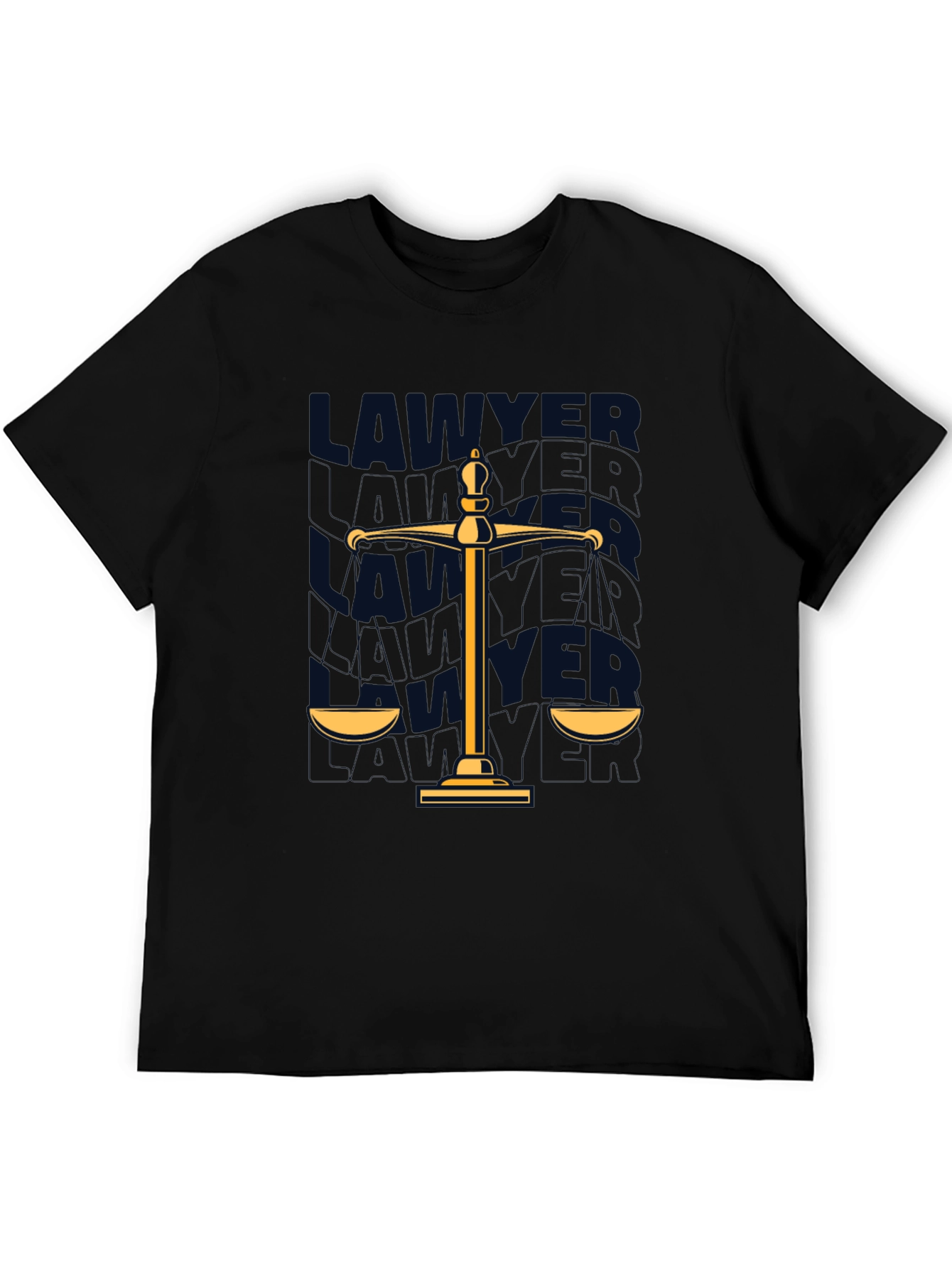 Lawyer Scales of Justice T-Shirt - Black Tee