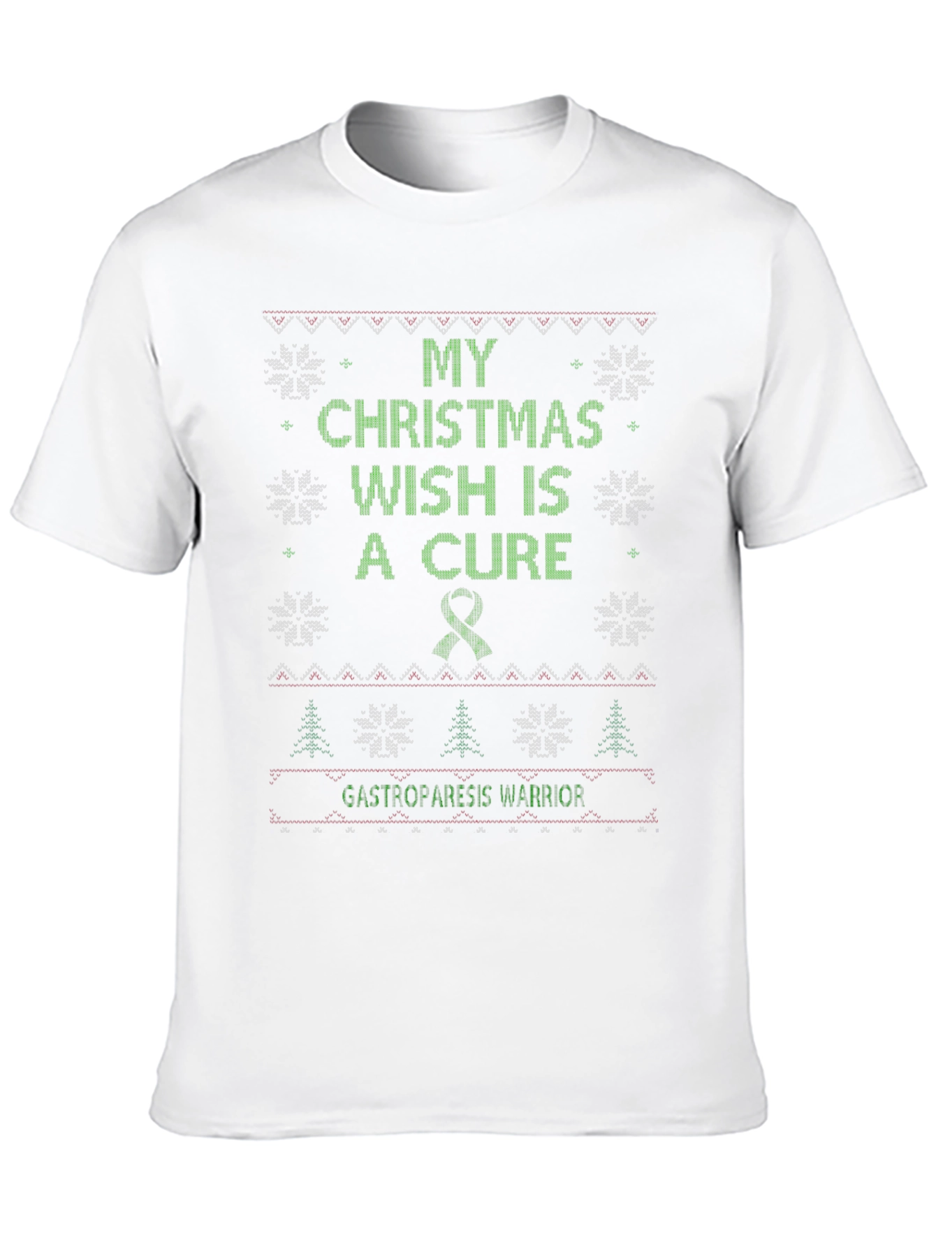 Gastroparesis Warrior Christmas Wish Cure Ugly T-Shirt