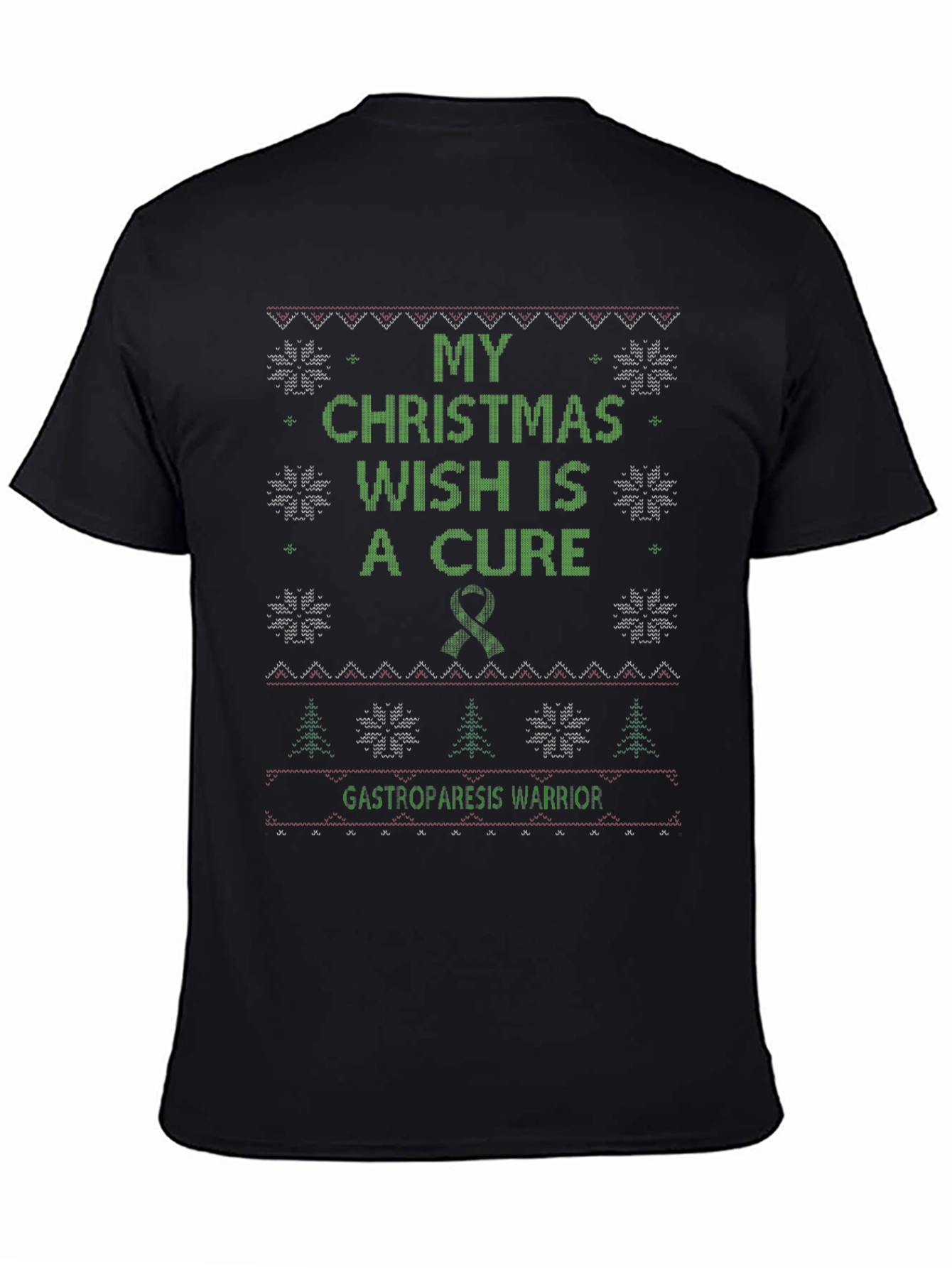 Gastroparesis Warrior Christmas Wish Cure Ugly T-Shirt